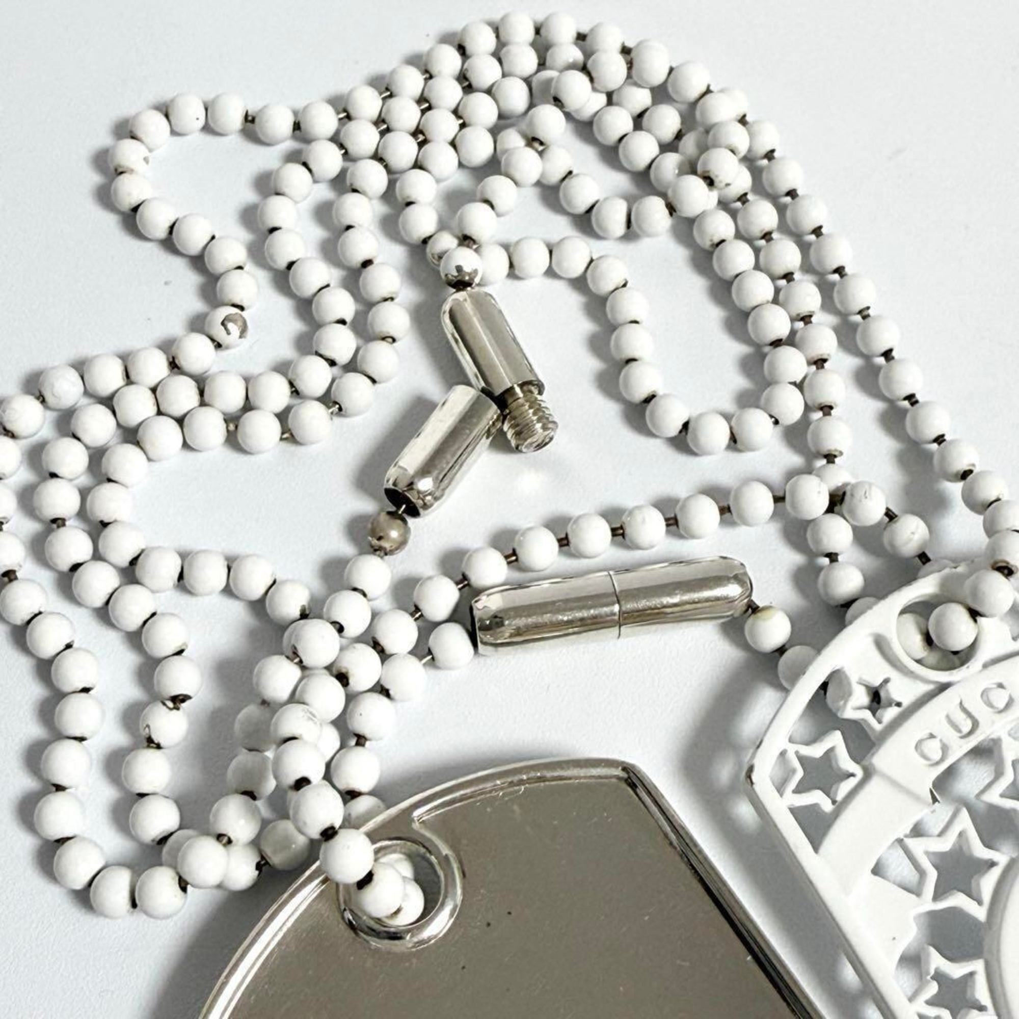 Dog Tag Pendant Necklace Sterling Silver