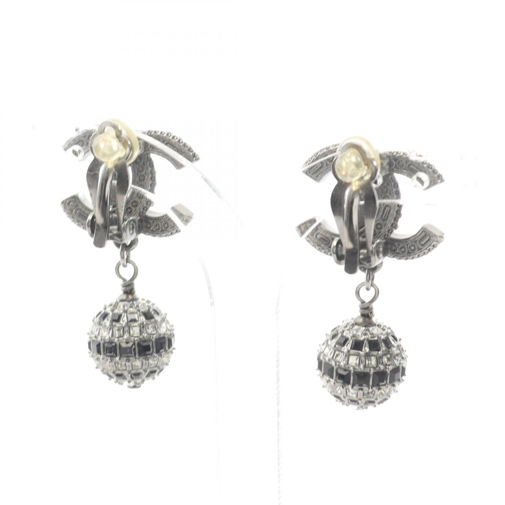 CC Logo Clip-On Earrings Sterling Silver