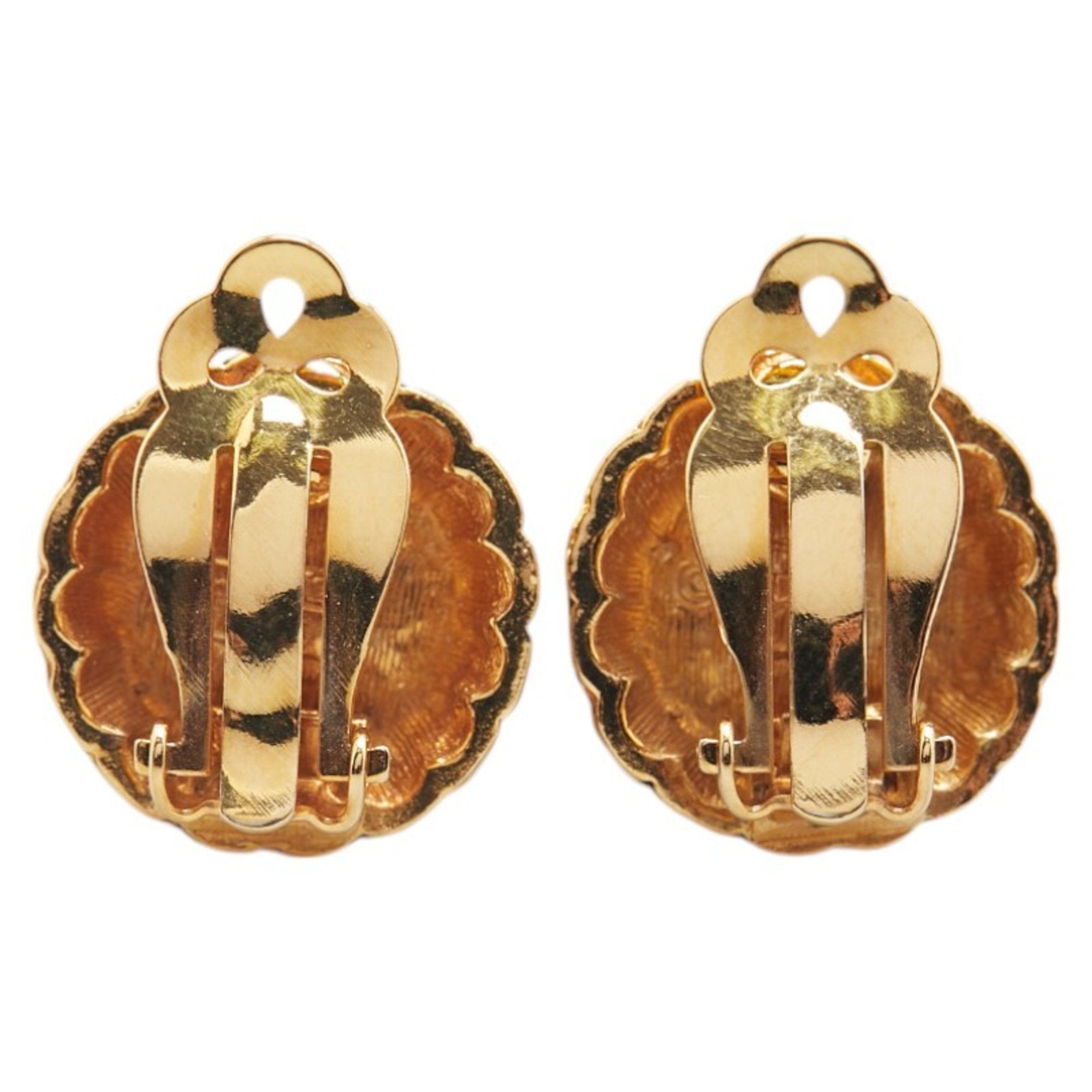 Clip-On Earrings Pearl Clip-On Gold-Tone Metal
