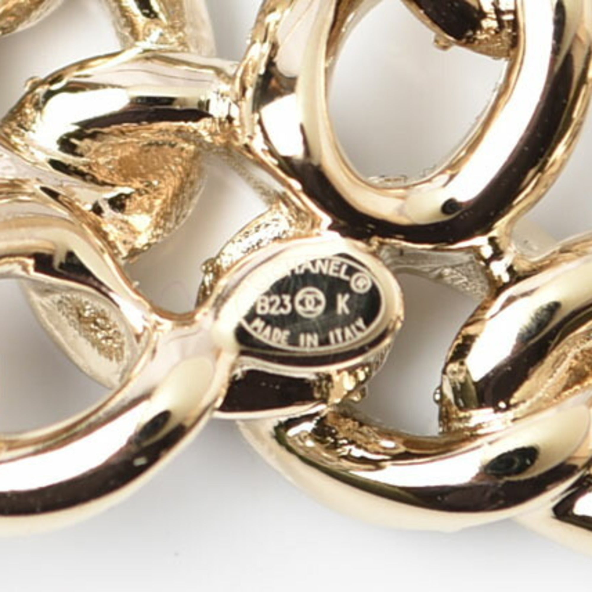 CC Logo Brooch Metal