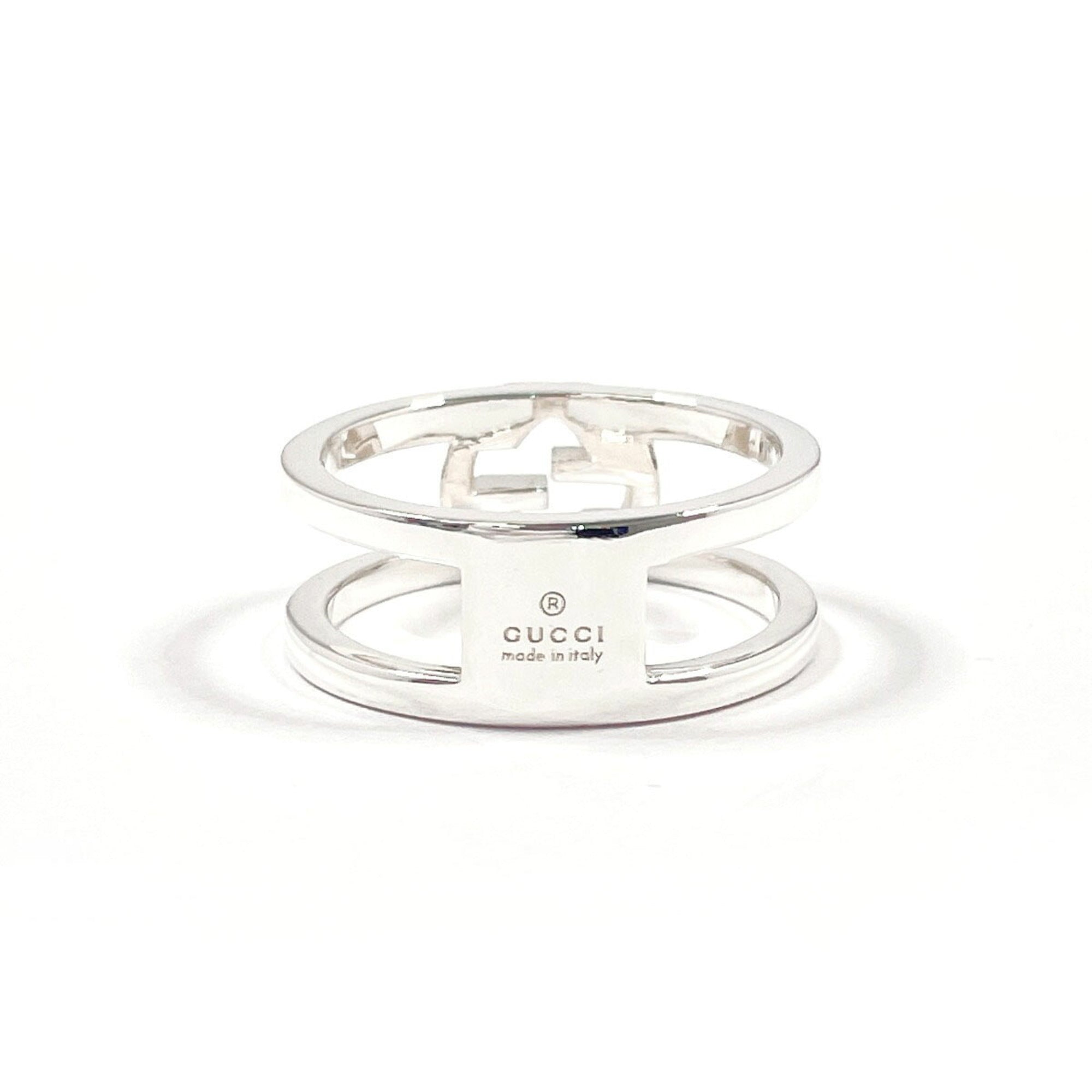 Interlocking G Band Ring Sterling Silver