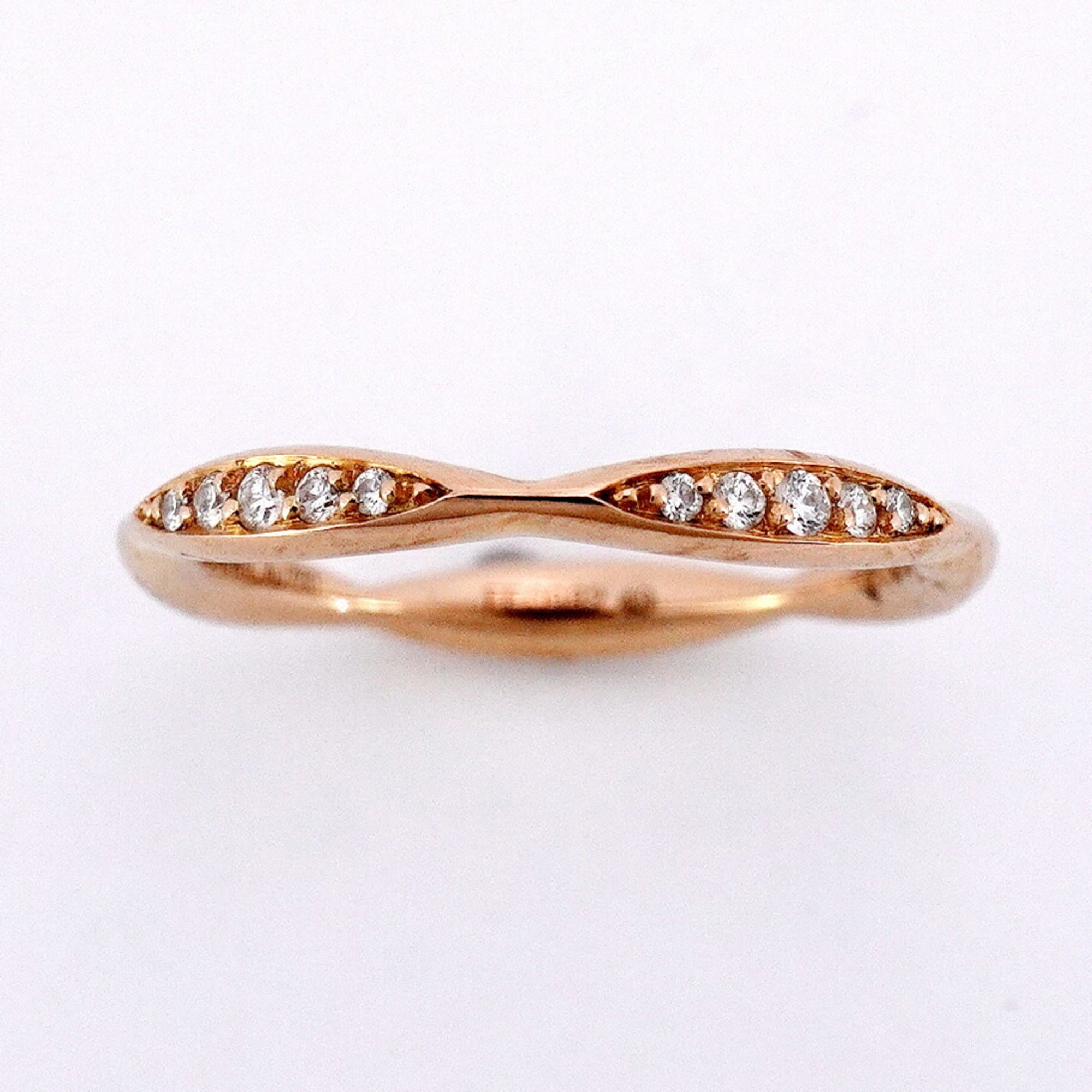 Camellia Half Eternity Ring 18K Rose Gold with Diamond