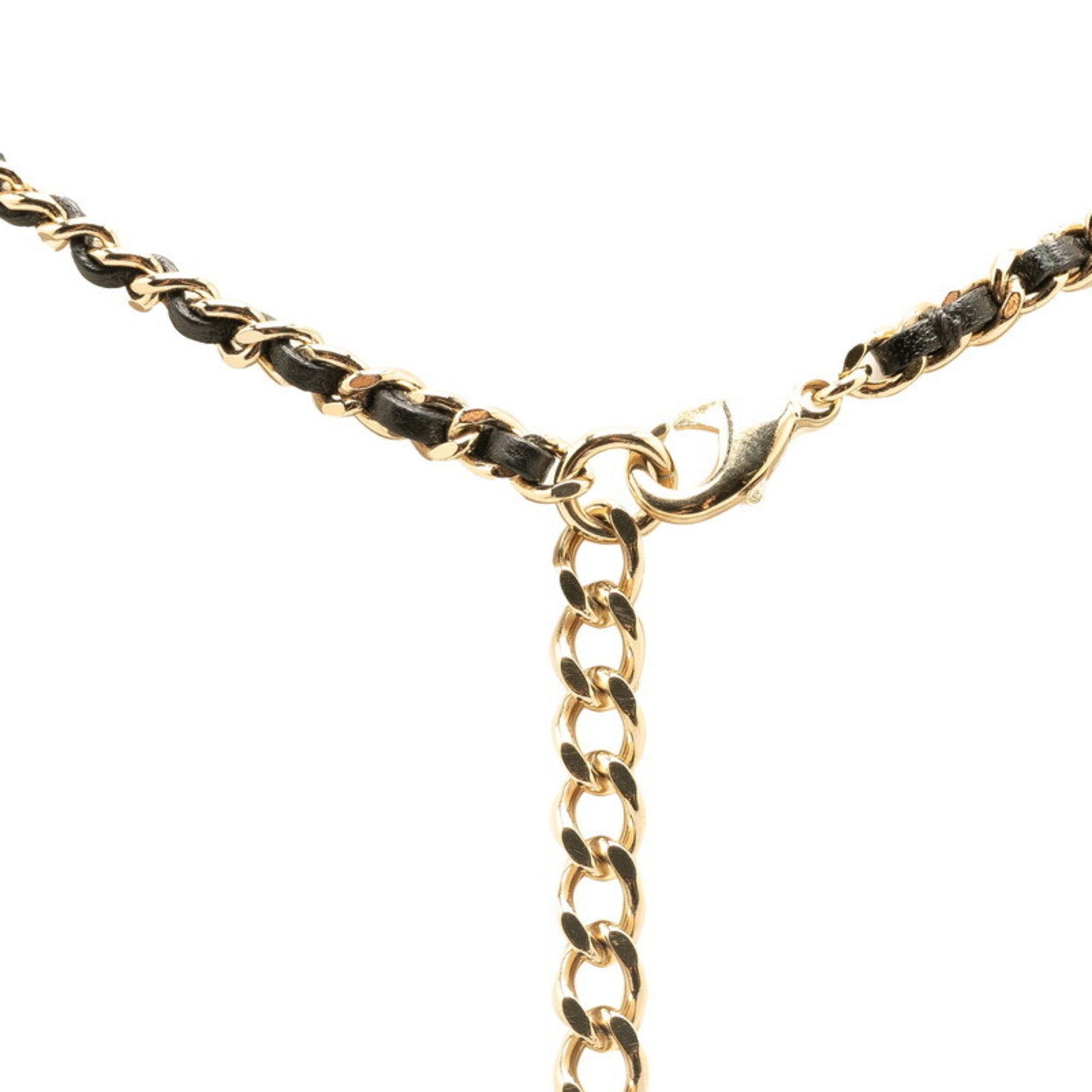 CC Logo Heart Pendant Necklace Metal