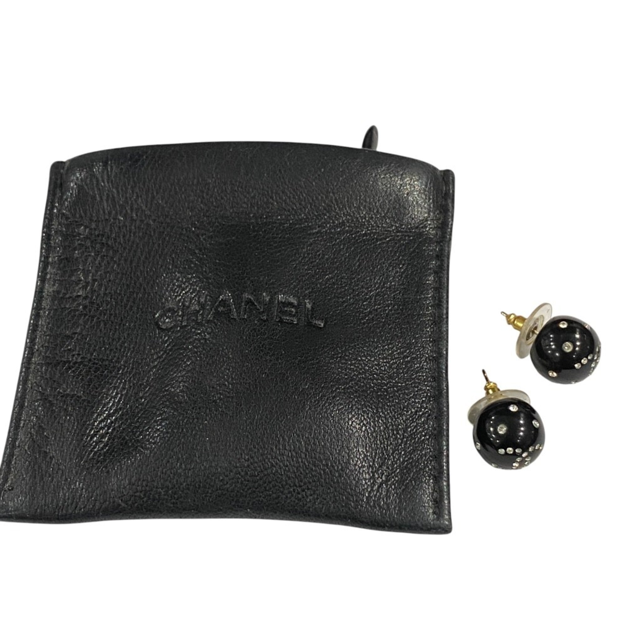 CC Logo Stud Ball Earrings Metal