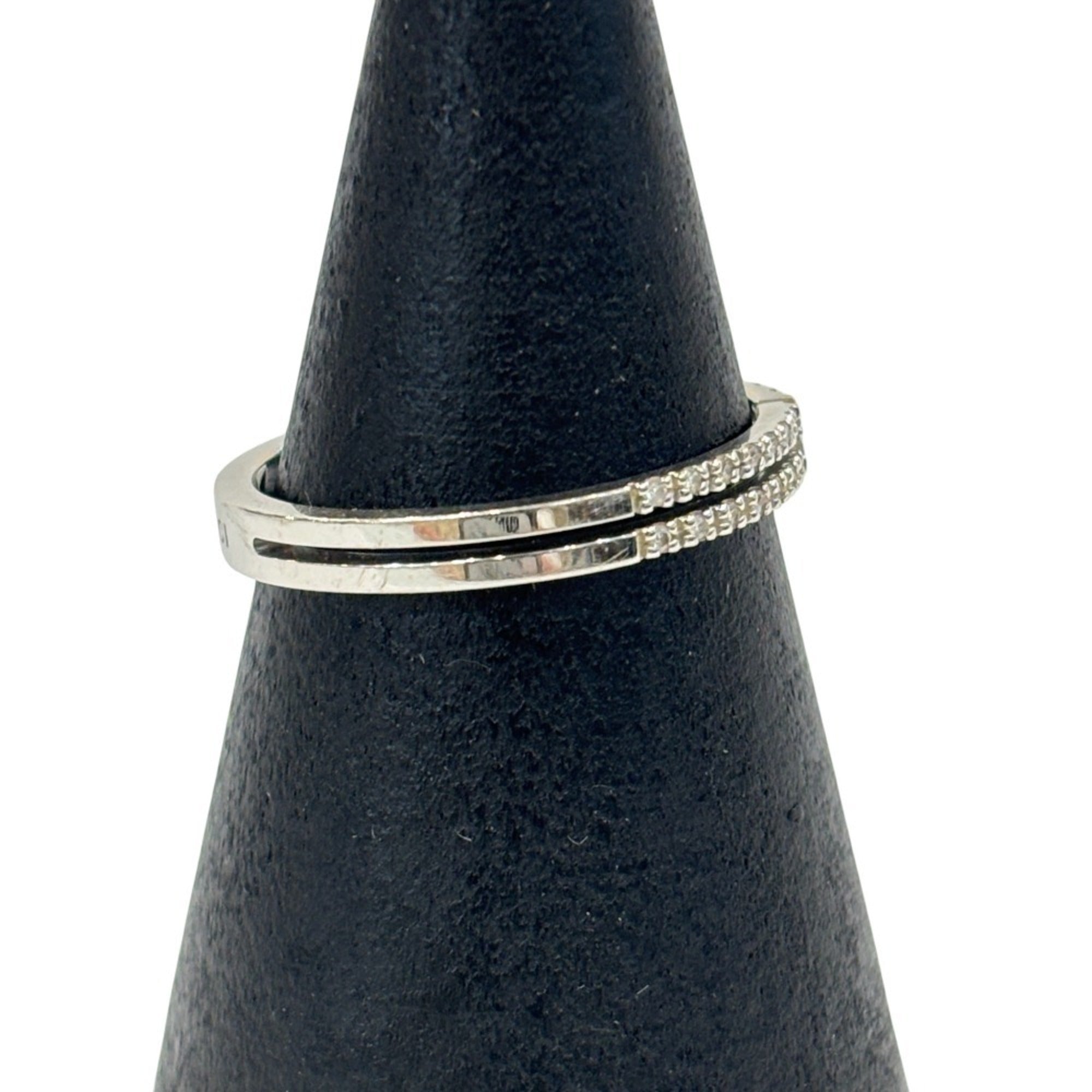 Band Ring 18K White Gold with Diamond