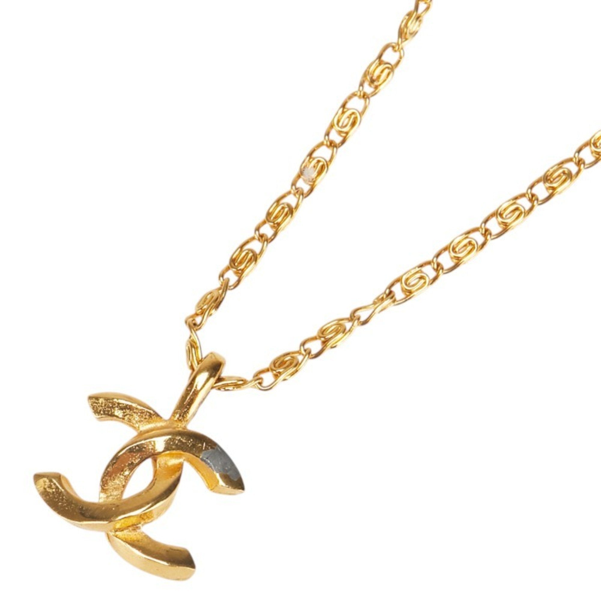 CC Logo Pendant Necklace Metal