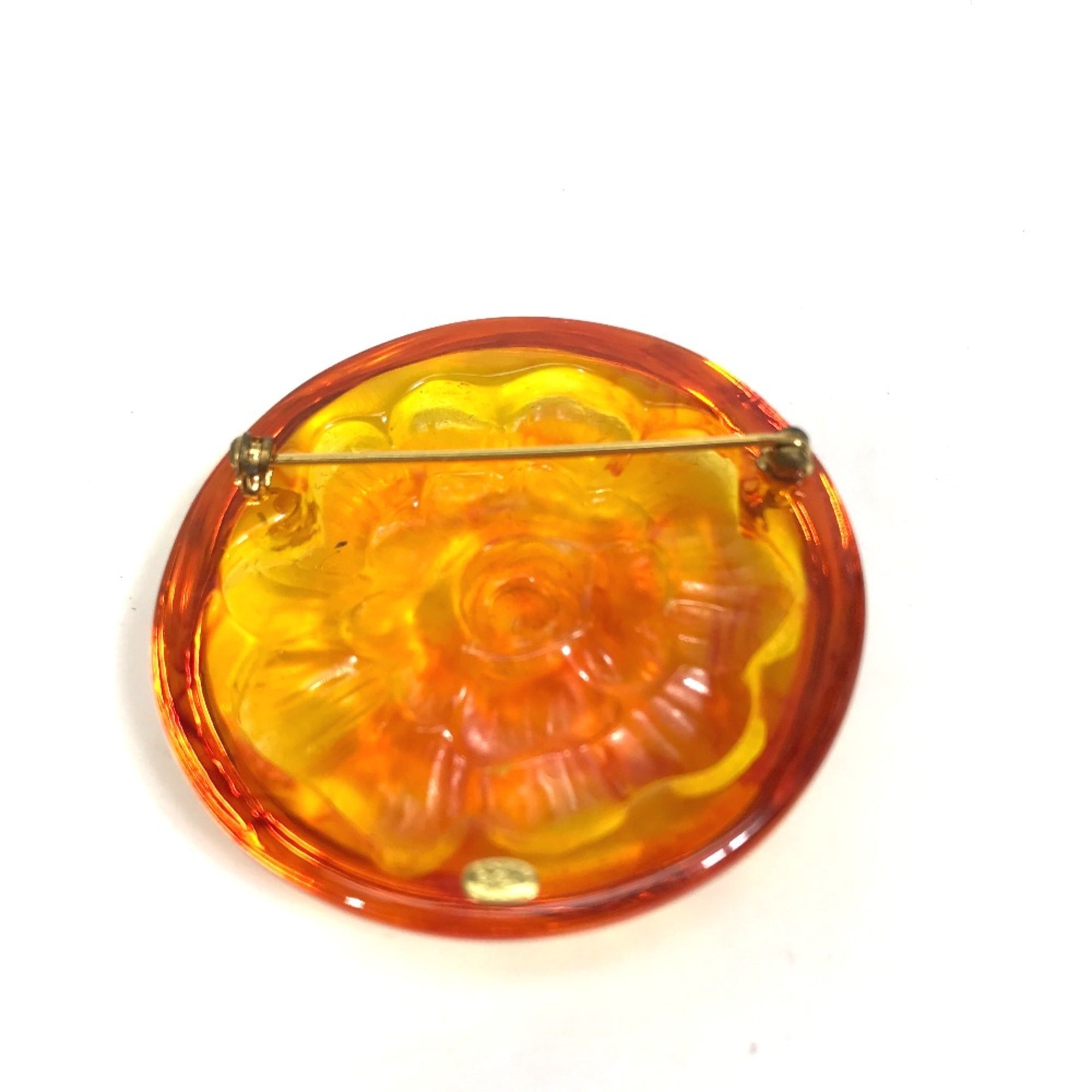 Circle Brooch Other Orange