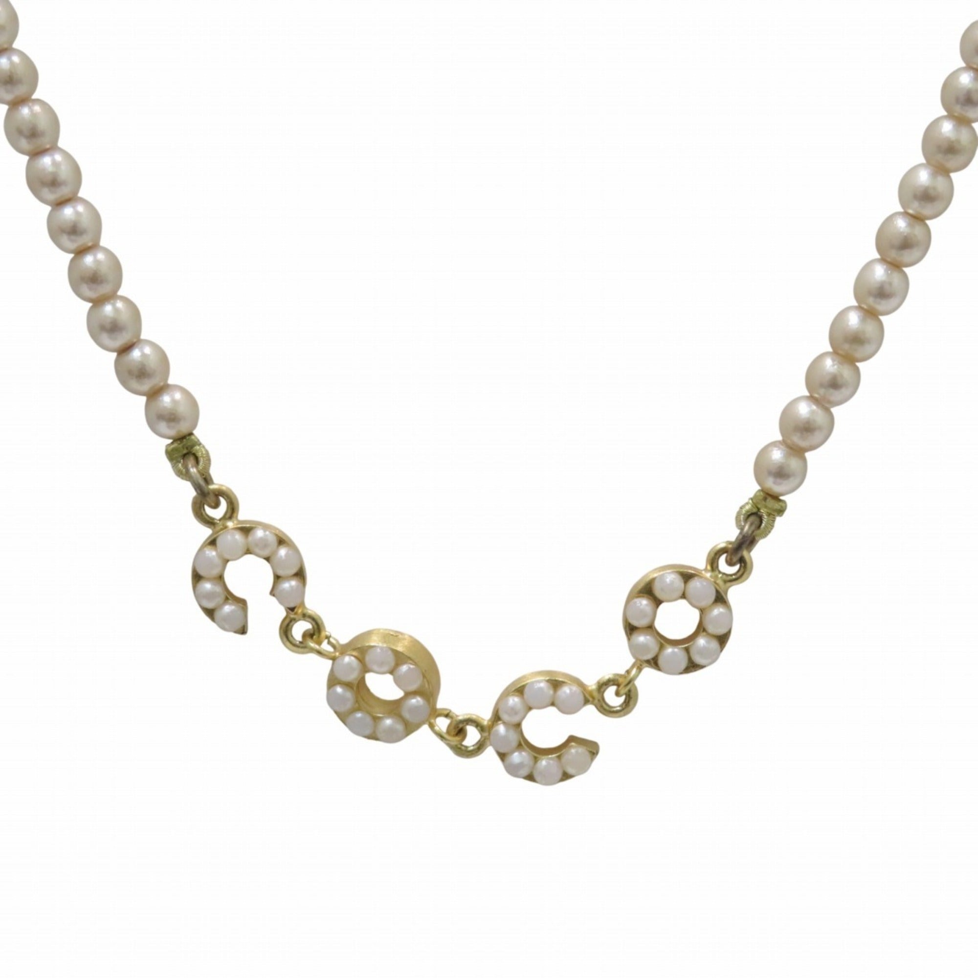 Pendant Necklace Artificial Pearl and Gold