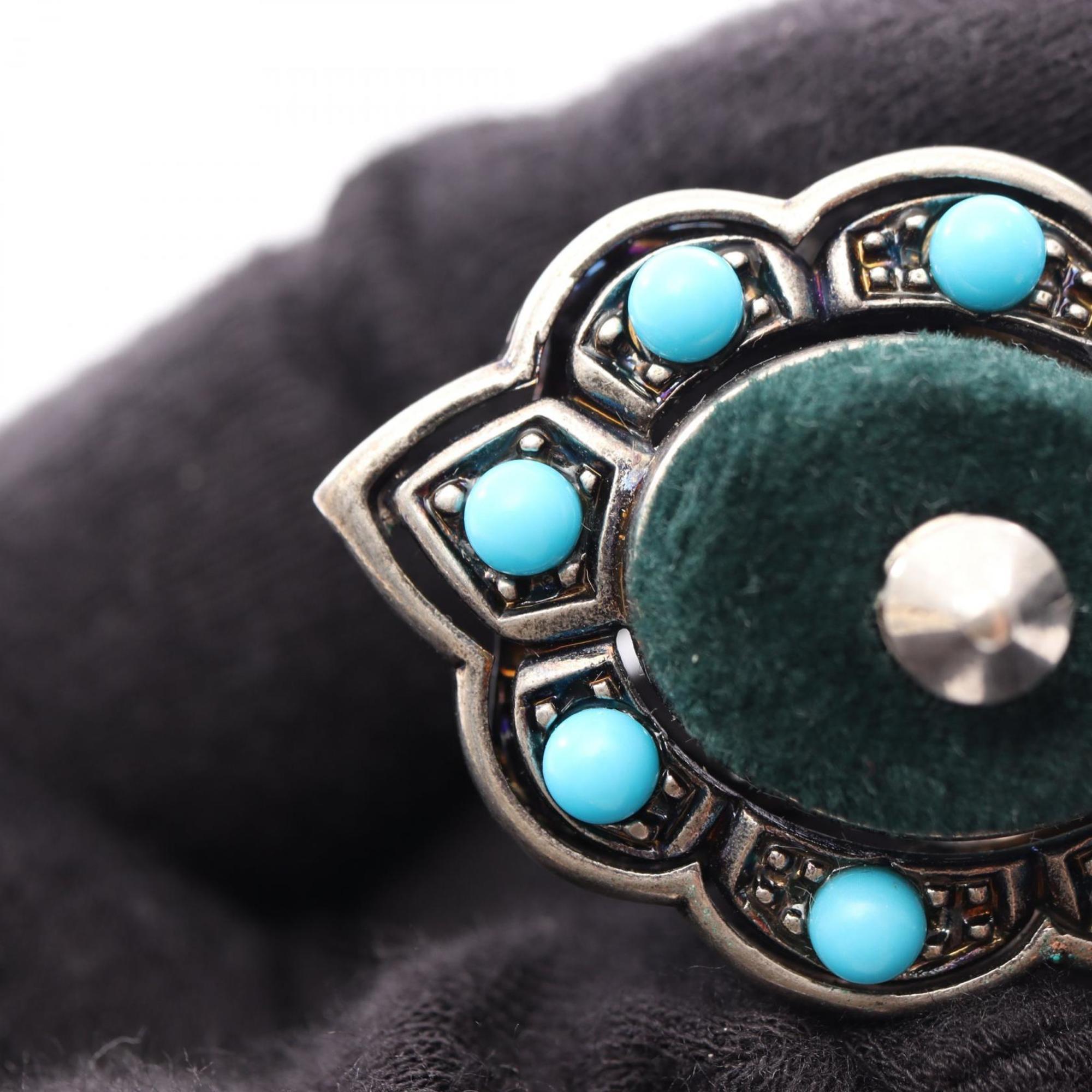 Ring Blue and Silver with Turquoise
