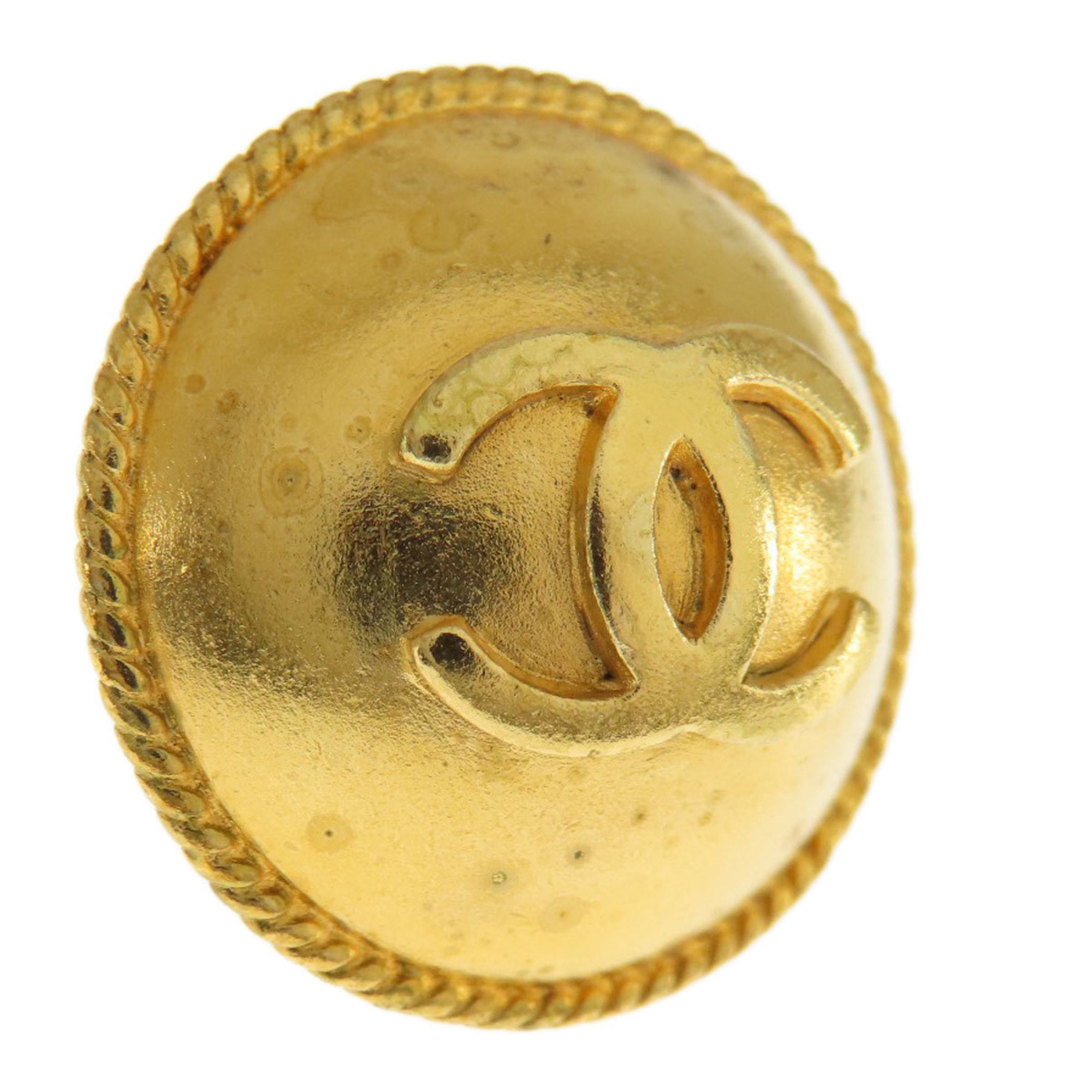 CC Logo Clip-On Earrings Gold-Tone Metal Gold-Tone Metal