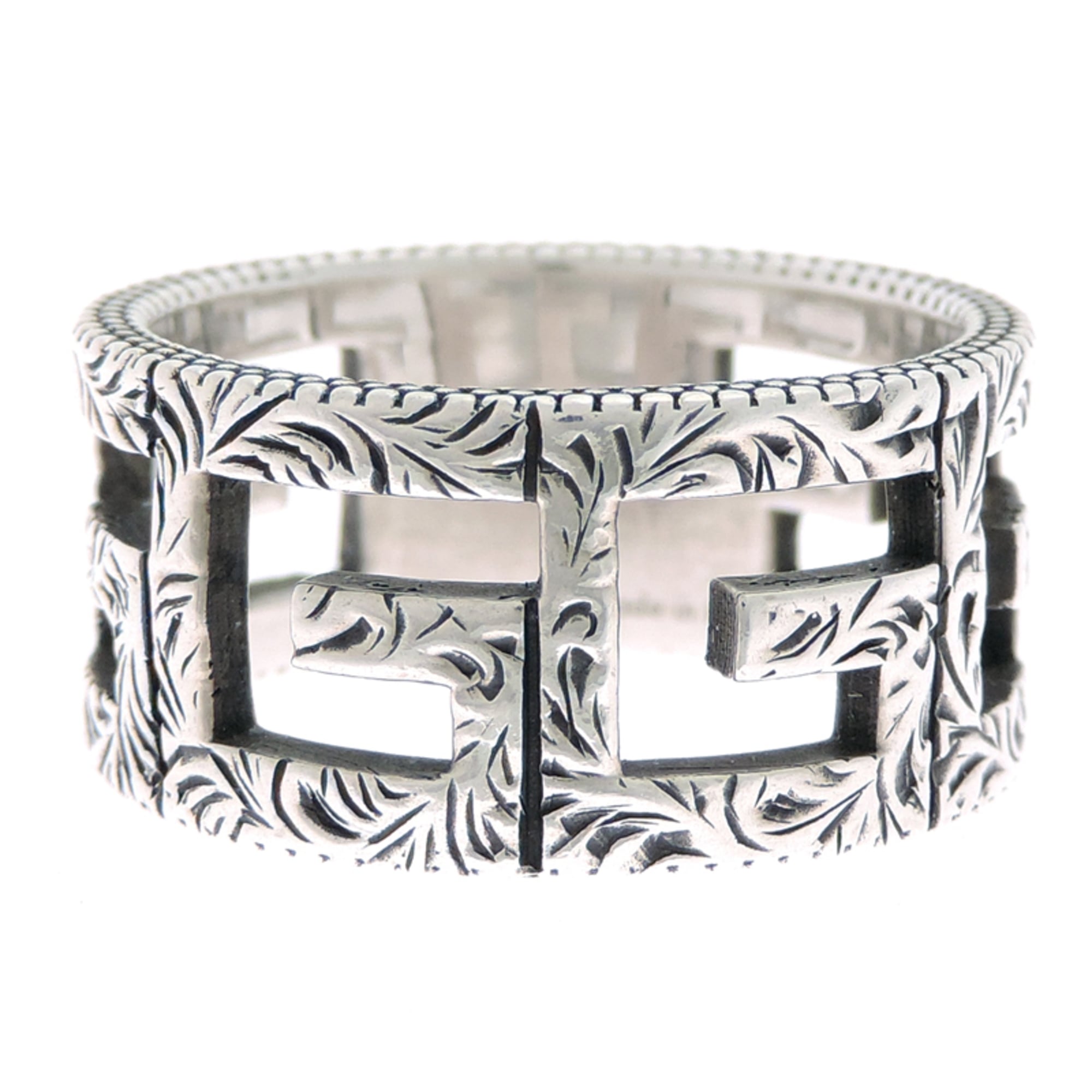 Square G Arabesque Ring Sterling Silver