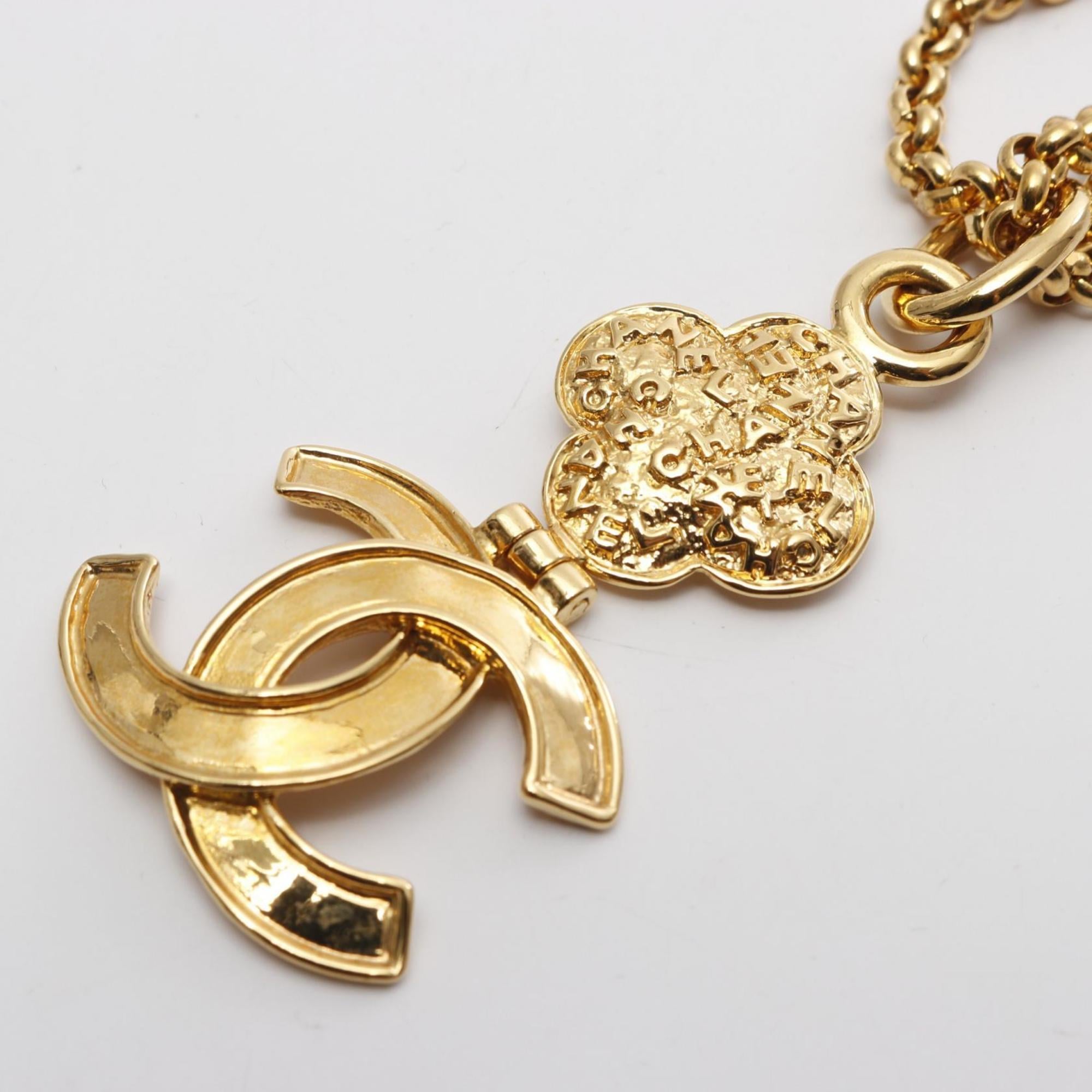 CC Logo Pendant Necklace Metal