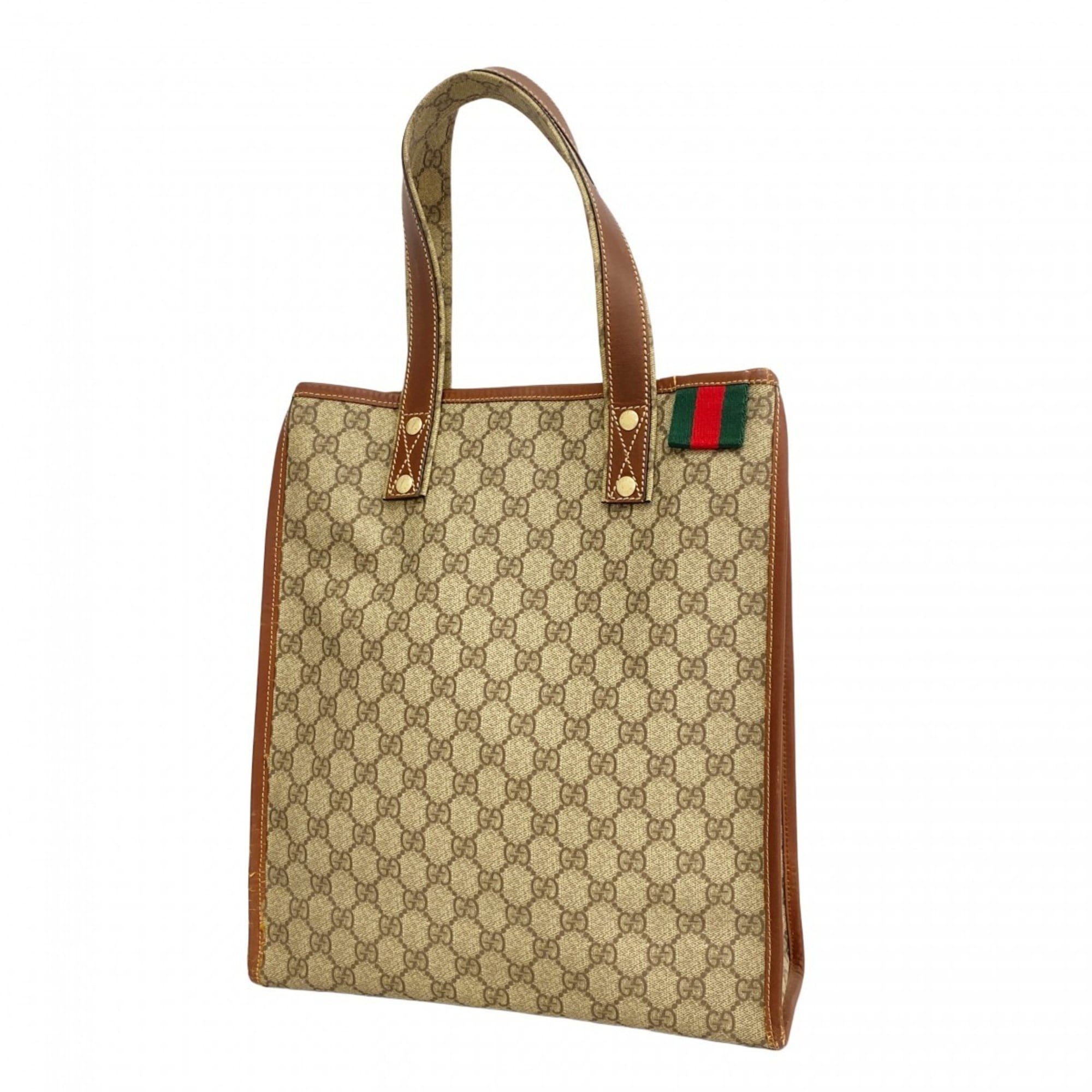 Web Loop Tote GG Coated Canvas Tall