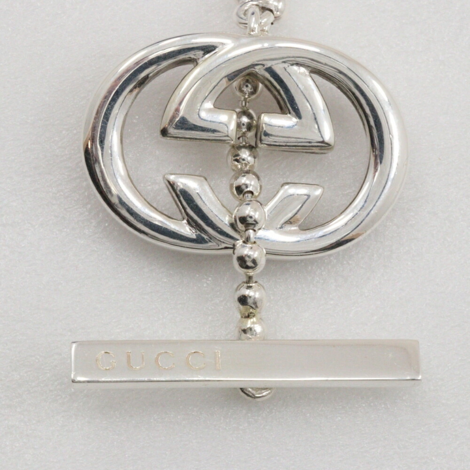 Interlocking G Bracelet Ball Chain Sterling Silver