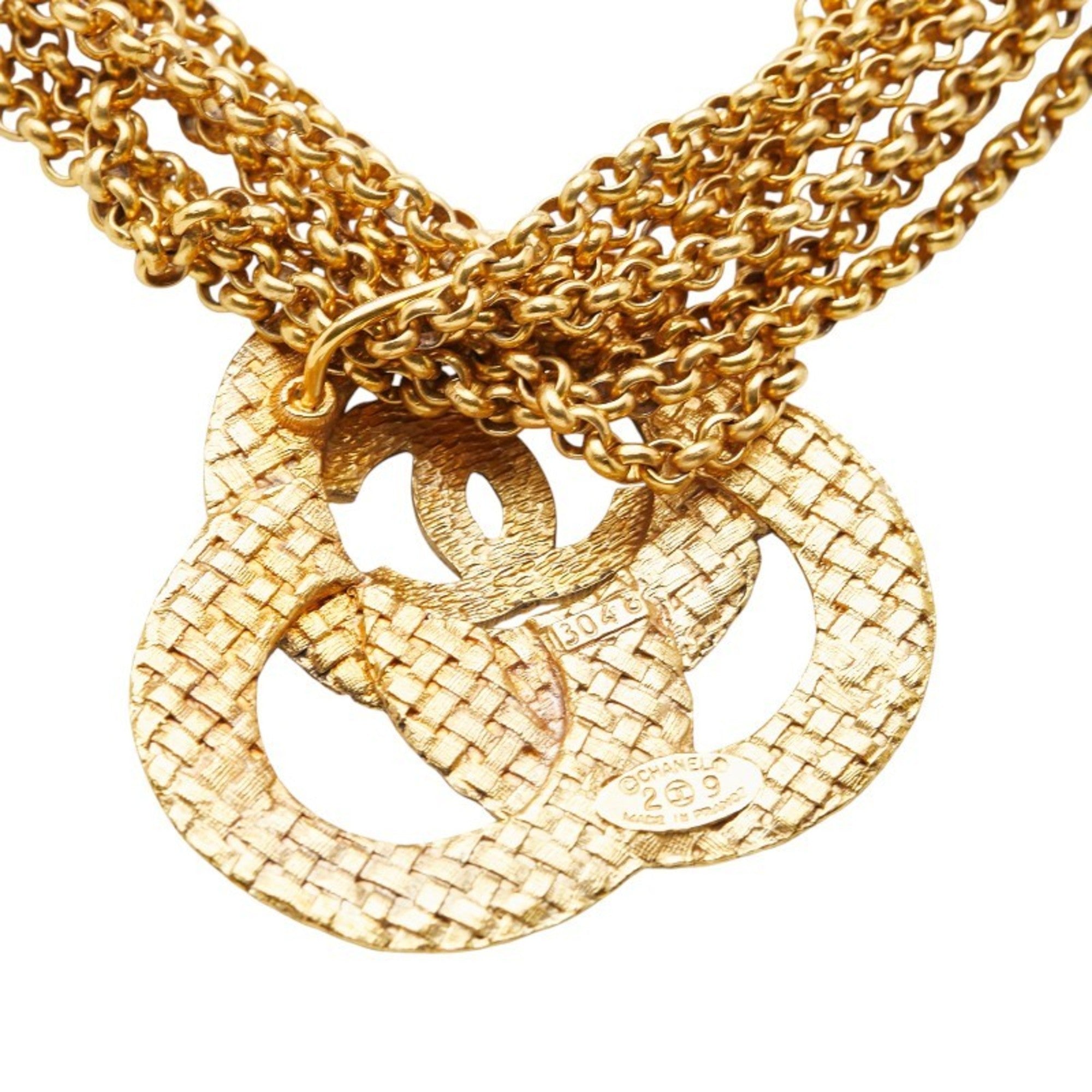 CC Logo Pendant Necklace Metal