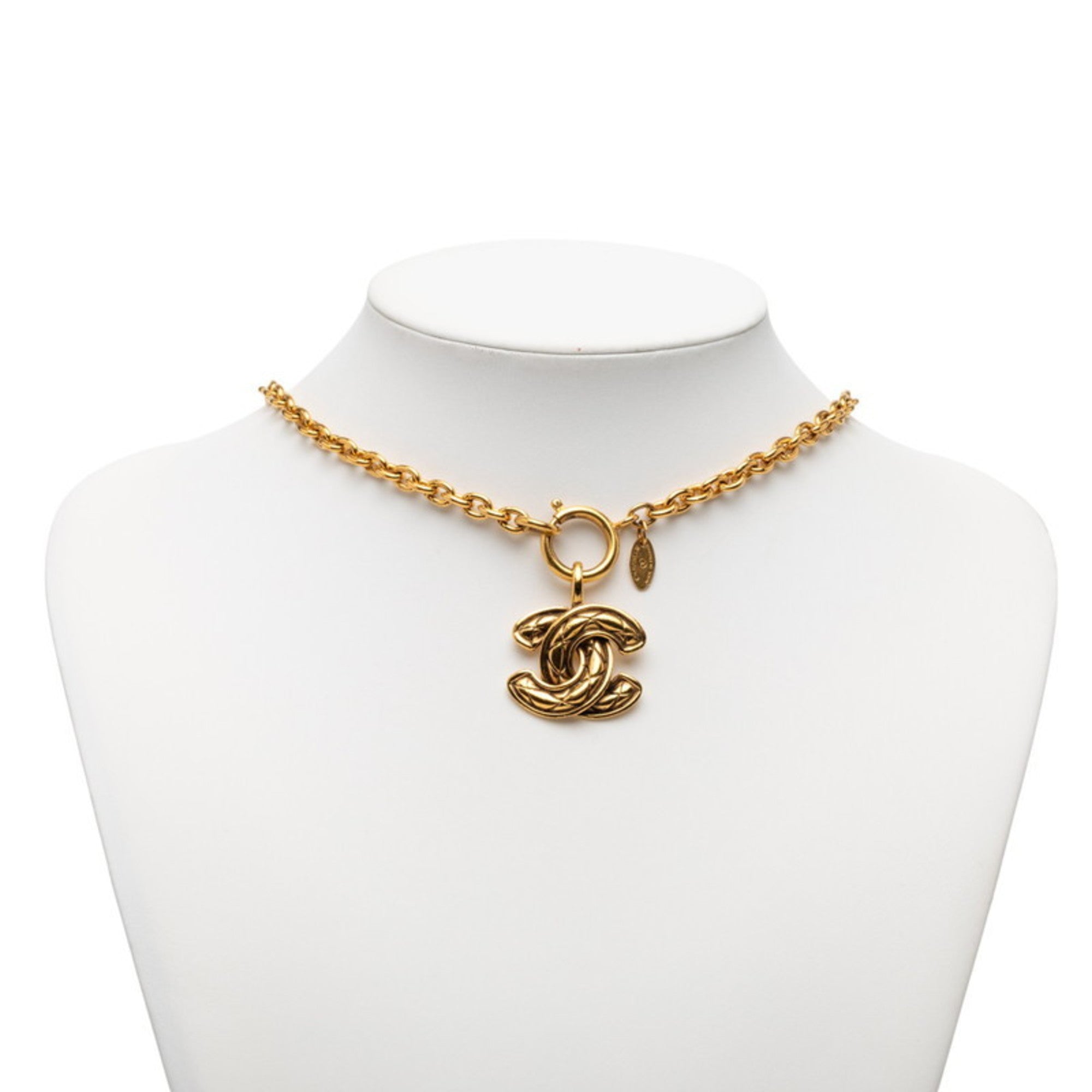 CC Logo Pendant Necklace Metal