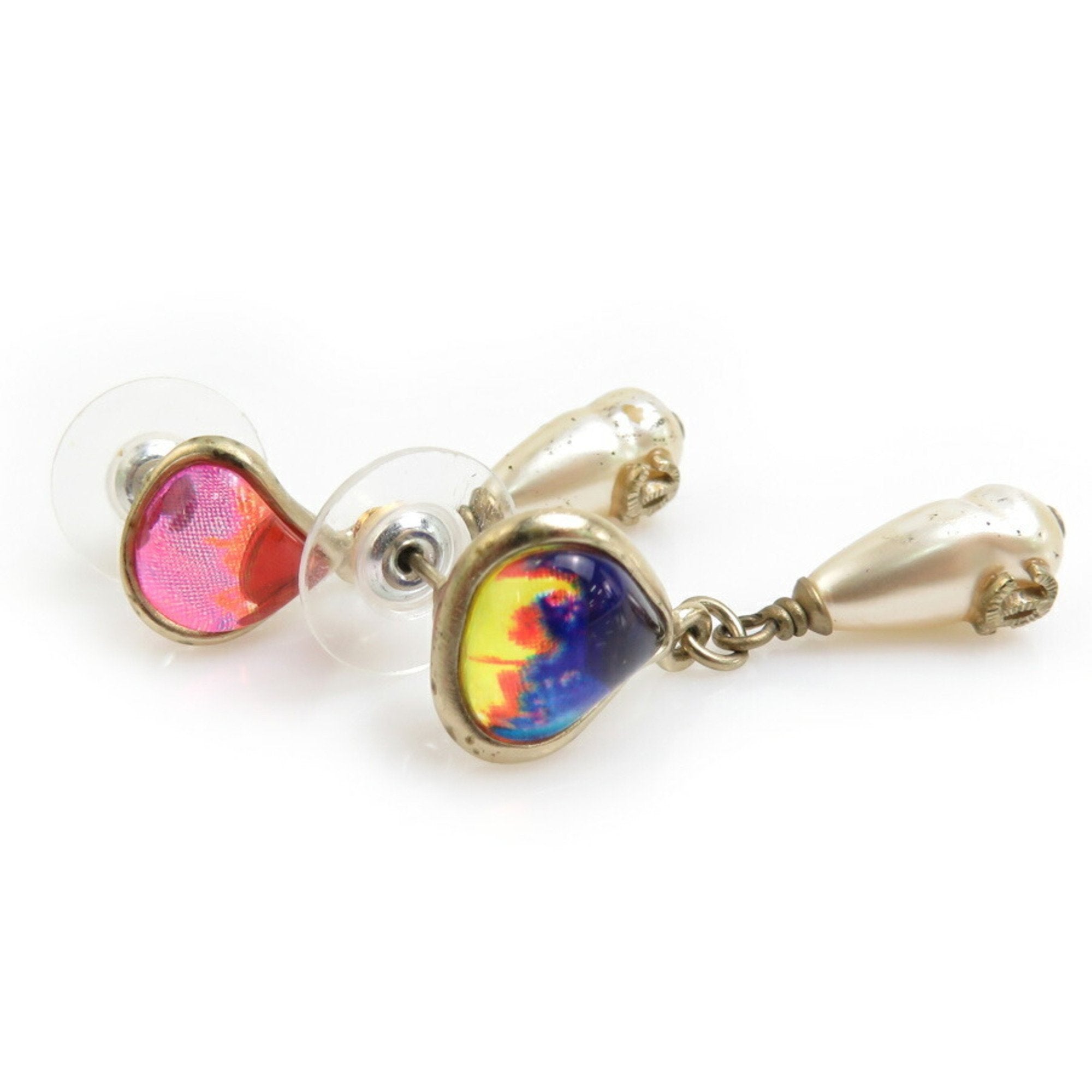 CC Logo Earrings Gold-Tone Metal