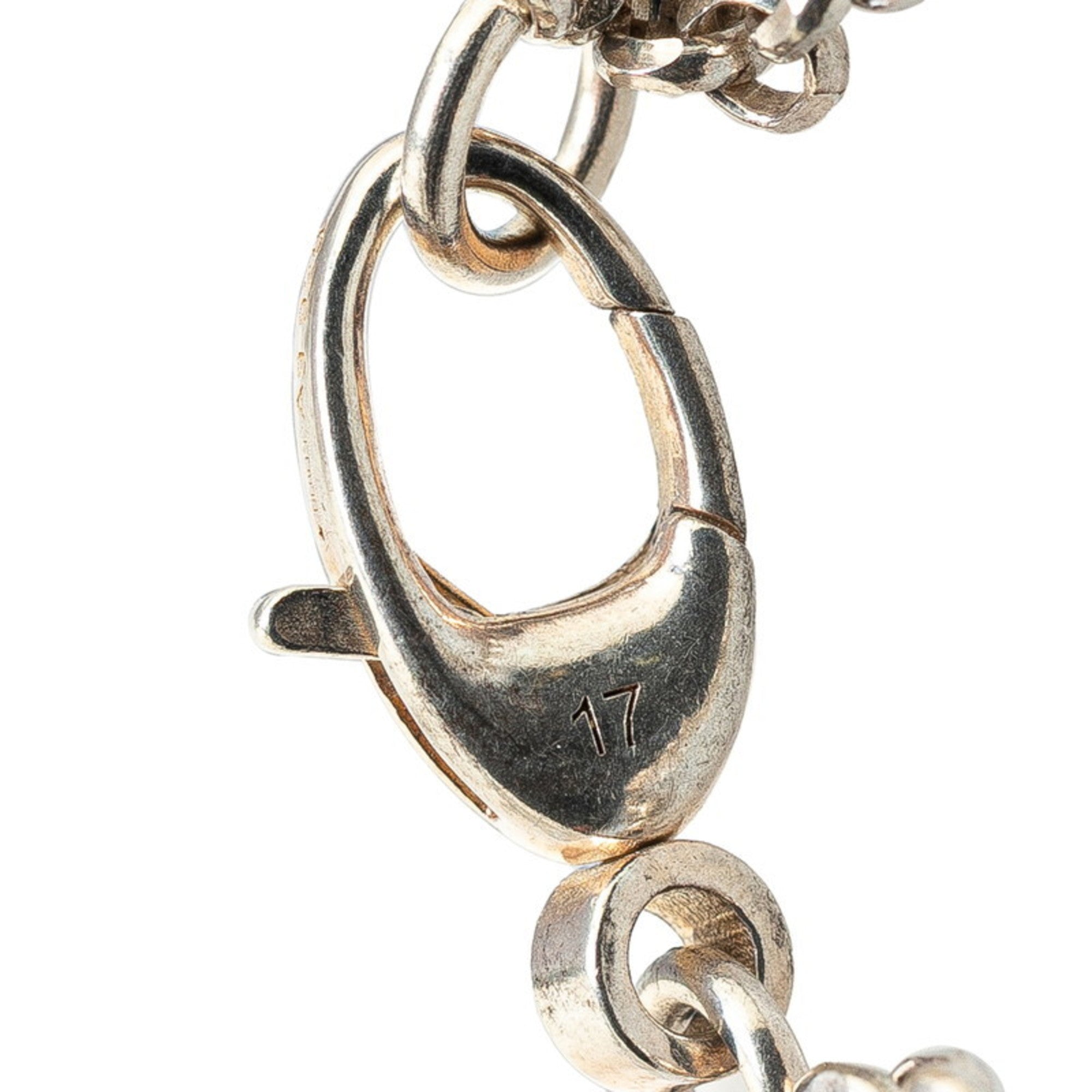 Double G Key Charm Bracelet Sterling Silver