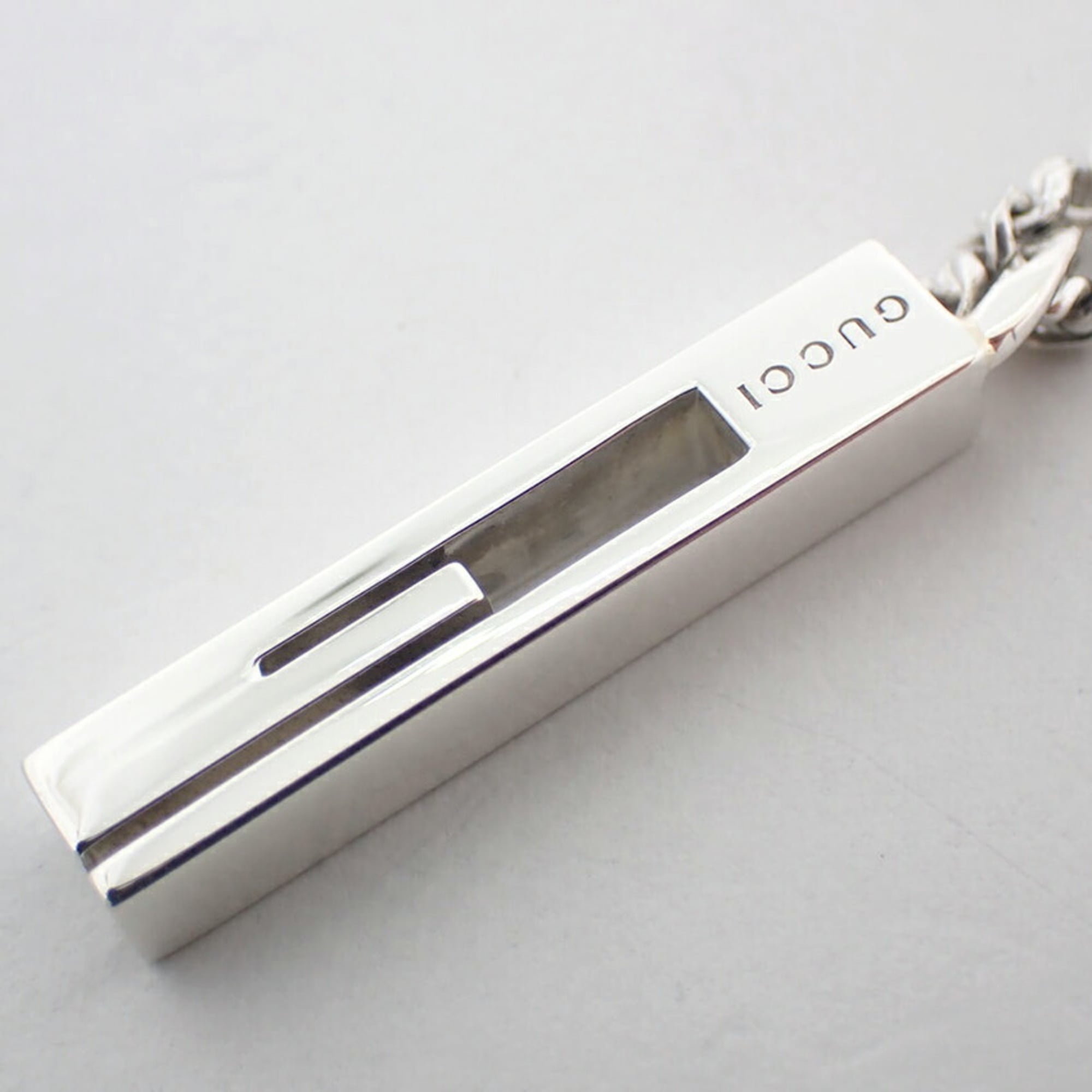 G Motif Pendant Necklace Sterling Silver