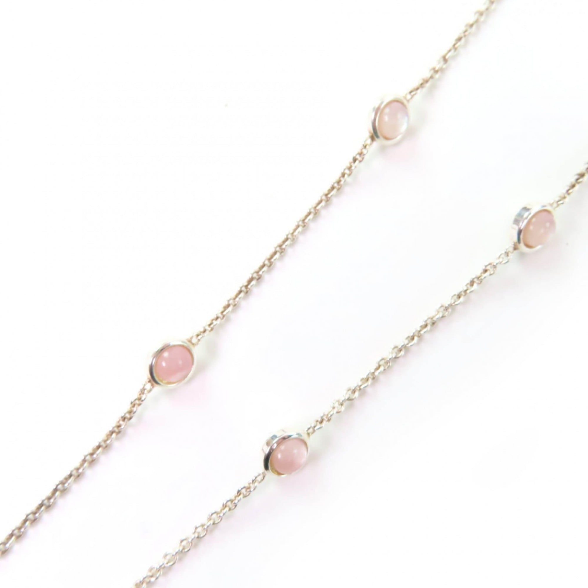 Pendant Necklace Sterling Silver with Mother of Pearl and Color Stone