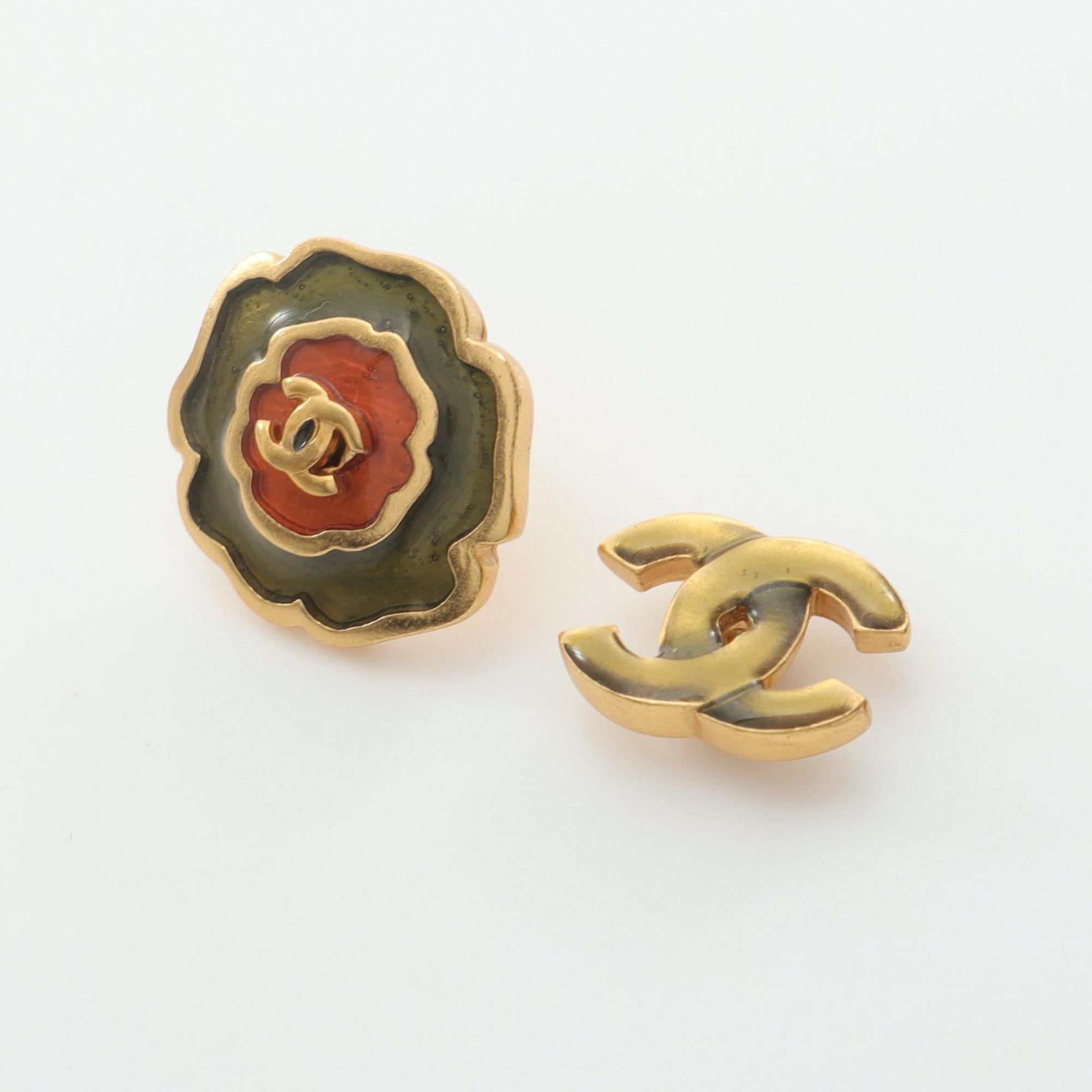 CC Logo Earrings Metal Gold-Tone Metal