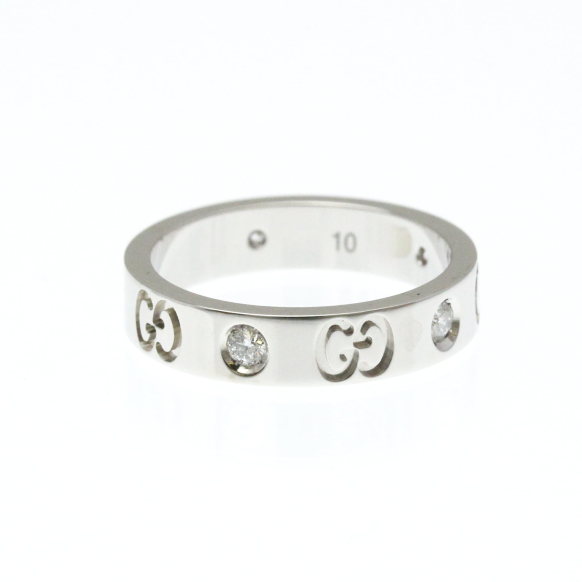 Band Ring 18K White Gold With Diamond