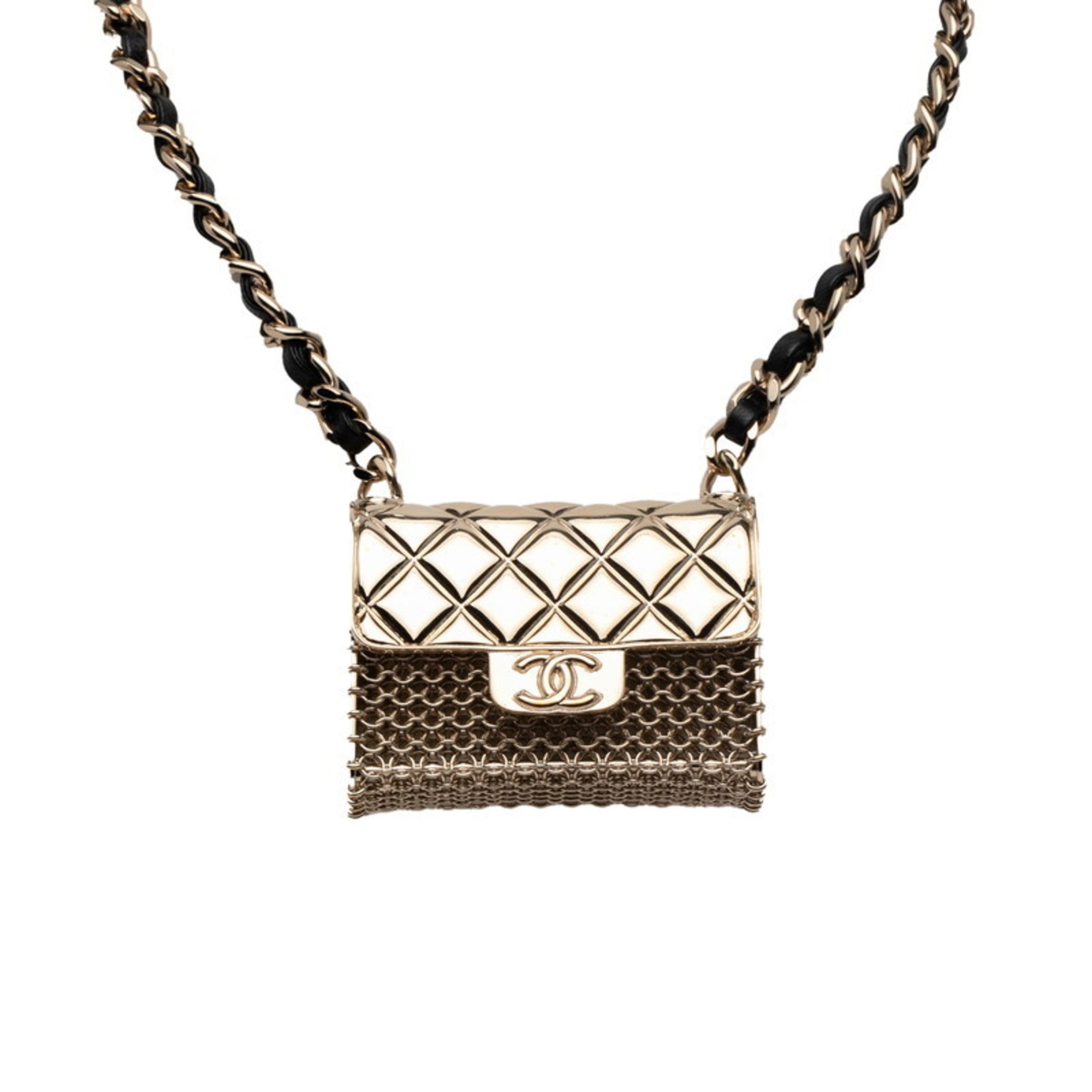 CC Logo Pendant Necklace Metal