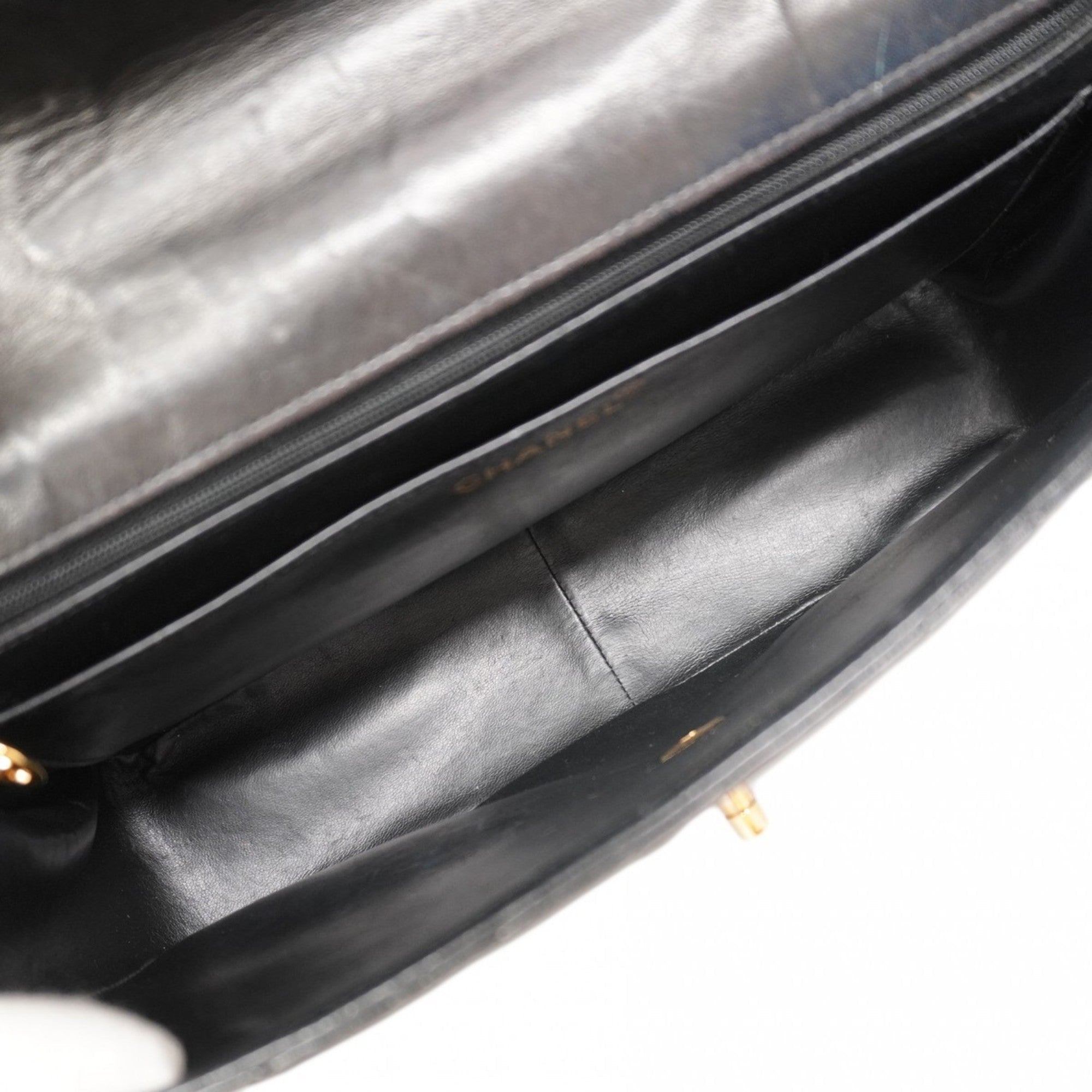 Vintage Square Flap Bag Quilted Lambskin Jumbo