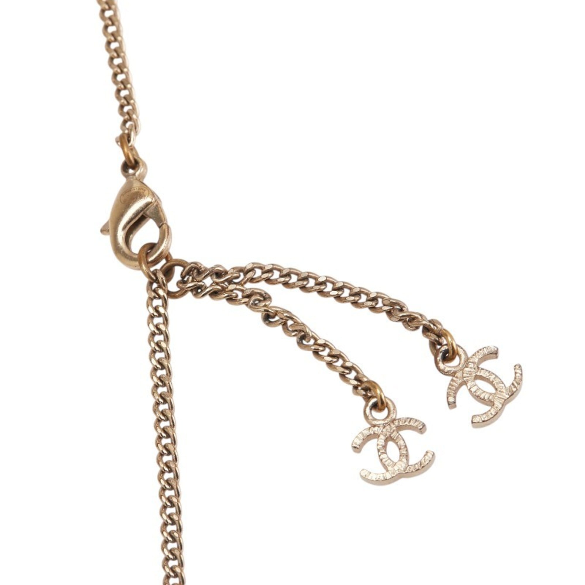 Camellia Pendant Necklace Metal Champagne Gold