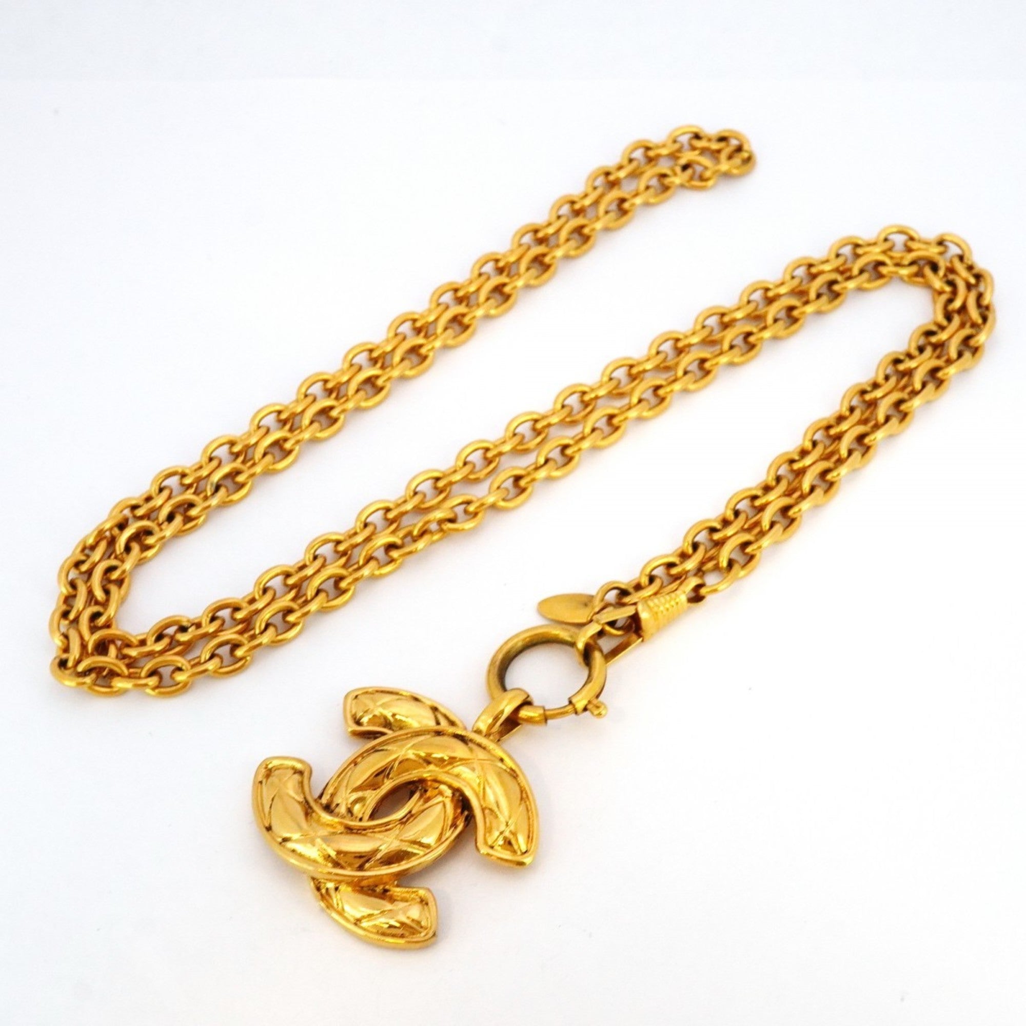 CC Logo Pendant Necklace Metal