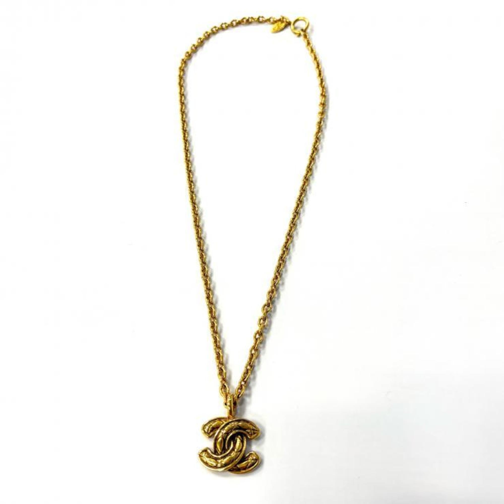CC Logo Pendant Necklace Metal