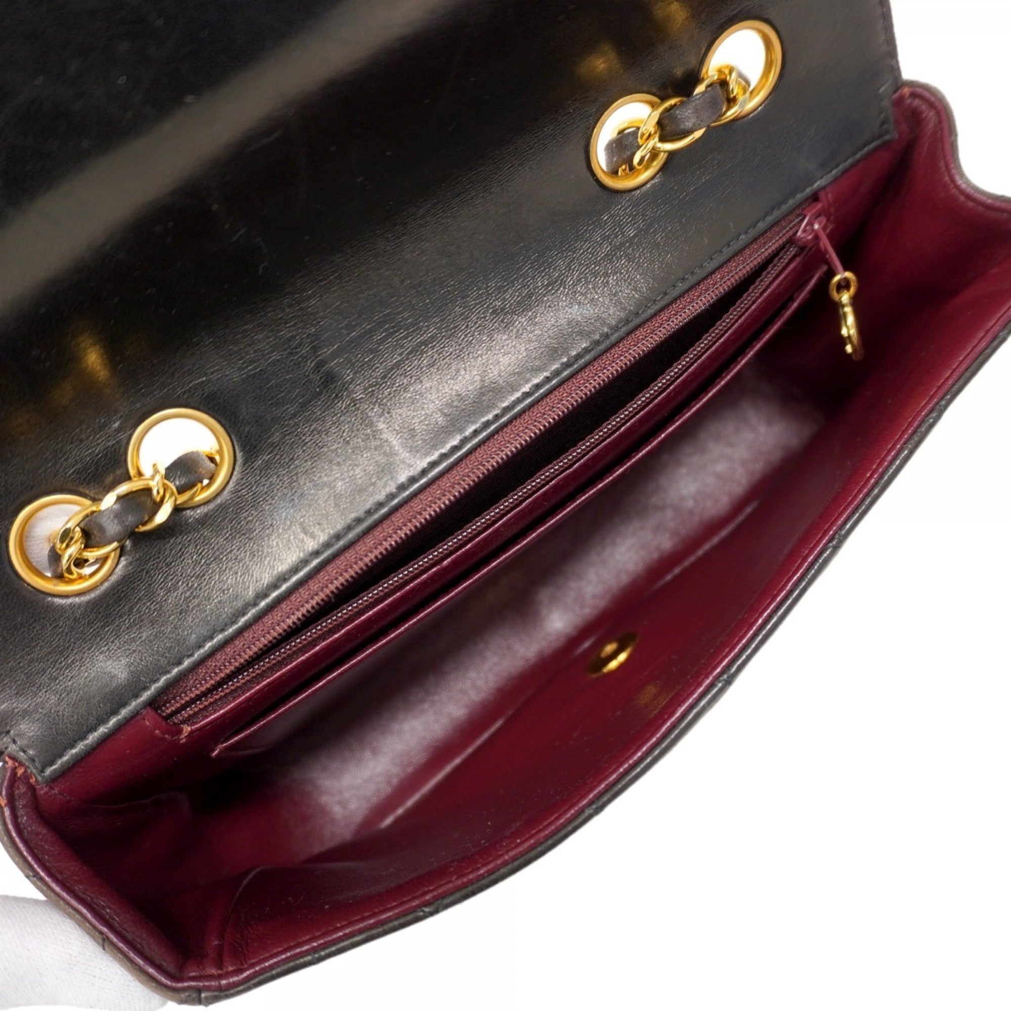 Vintage CC Chain Flap Bag Quilted Lambskin Small