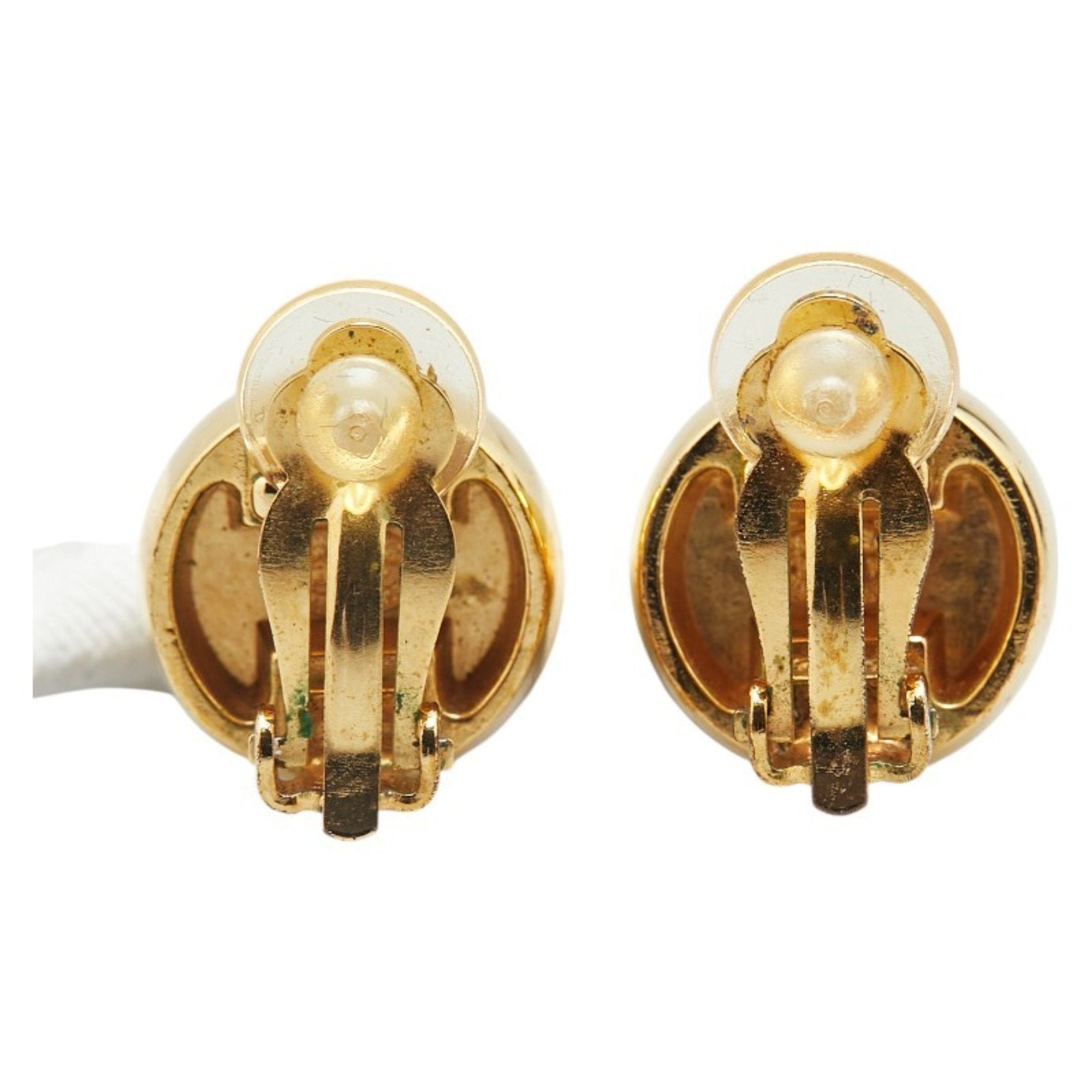 Earrings Logo Gold-Tone Metal