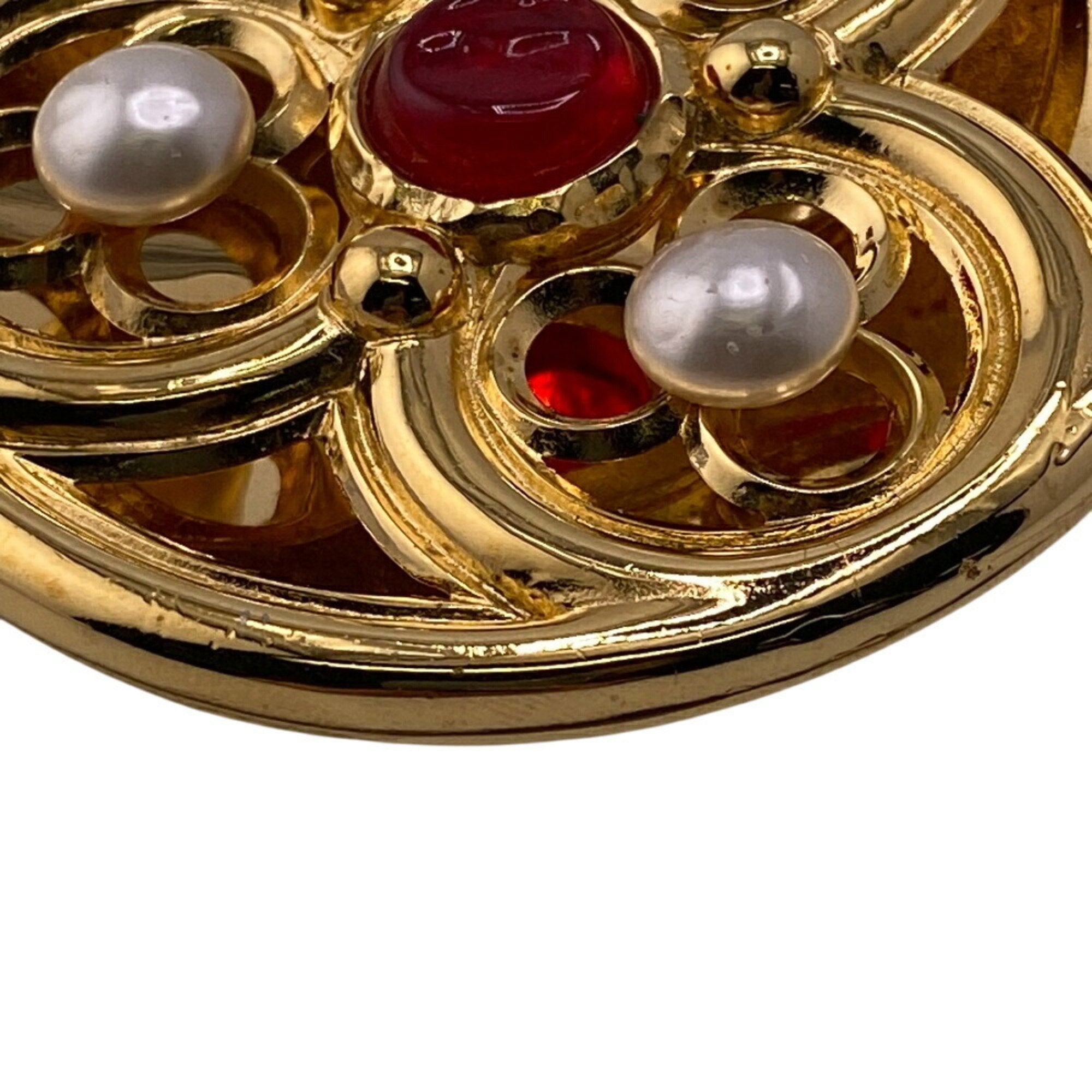 Brooch Gold with Artificial Pearl