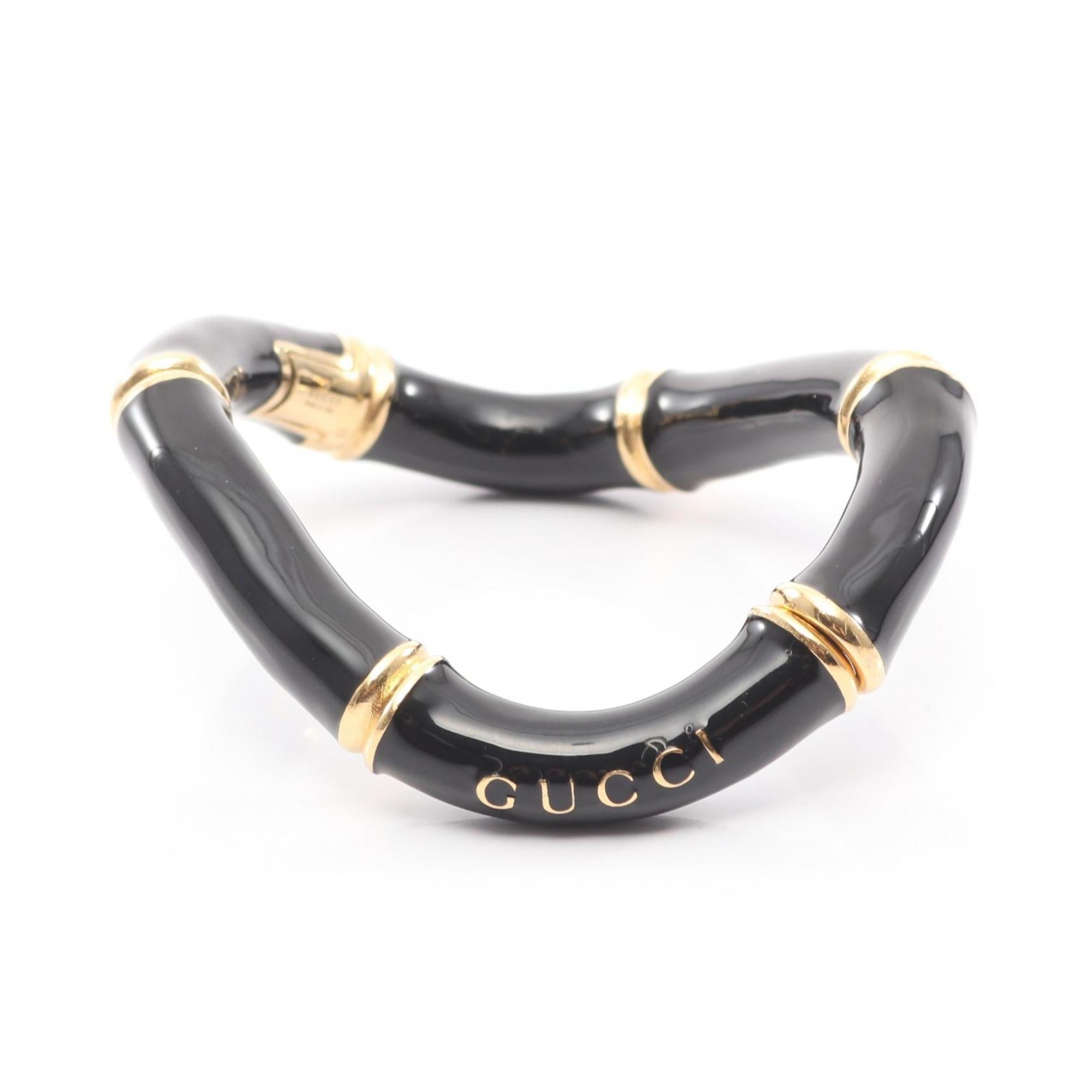 Bamboo Cuff Bangle Gold and Stainless Steel Bracelet