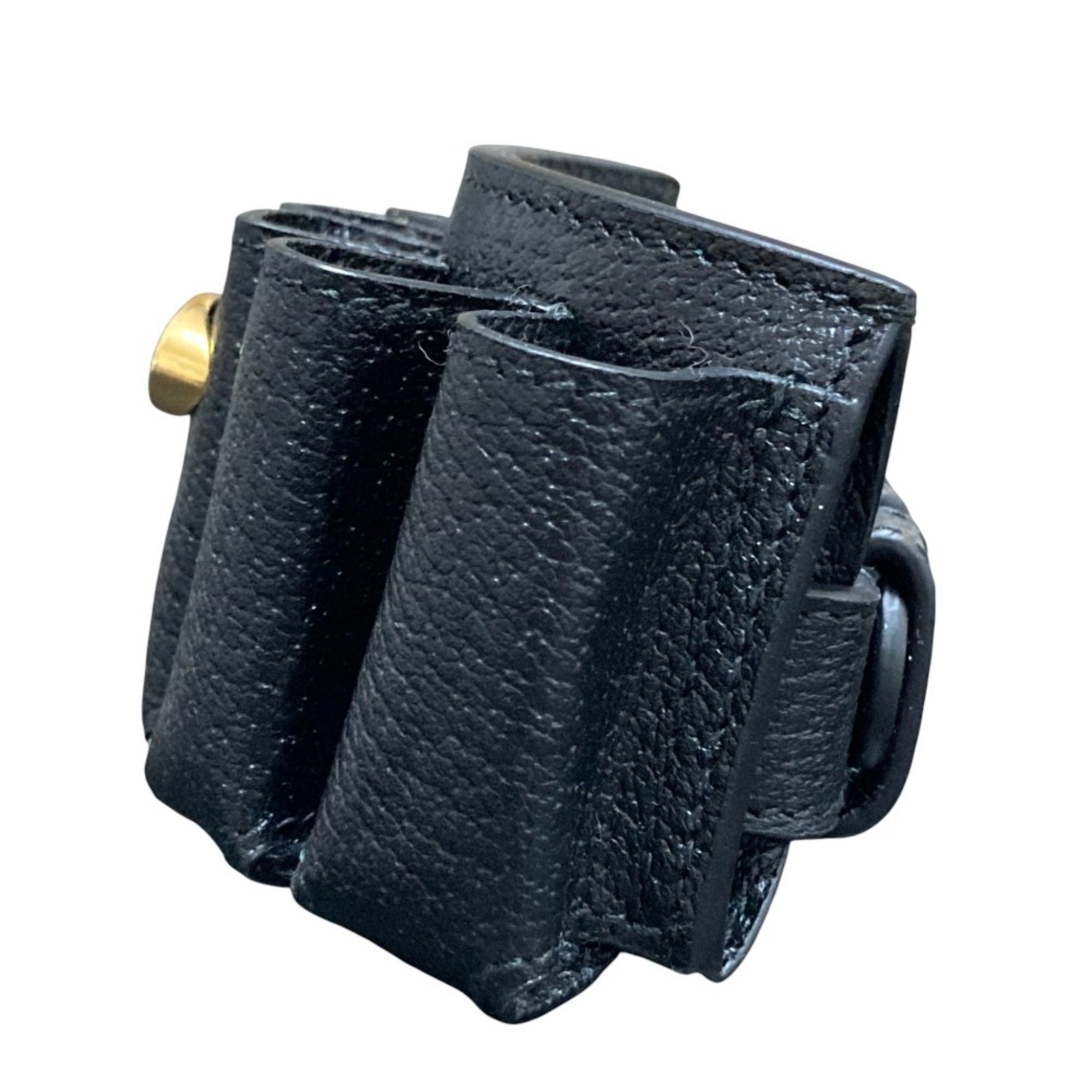 Leather Bracelet Lipstick Case Black
