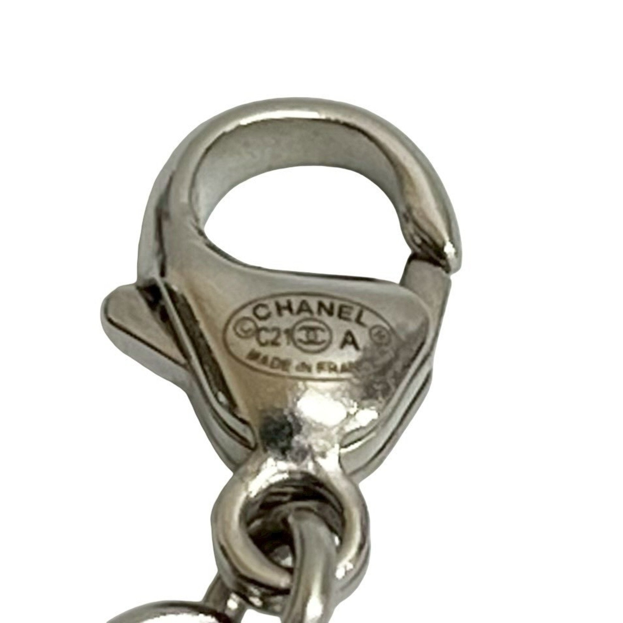 CC Logo Chain Pendant Necklace Sterling Silver