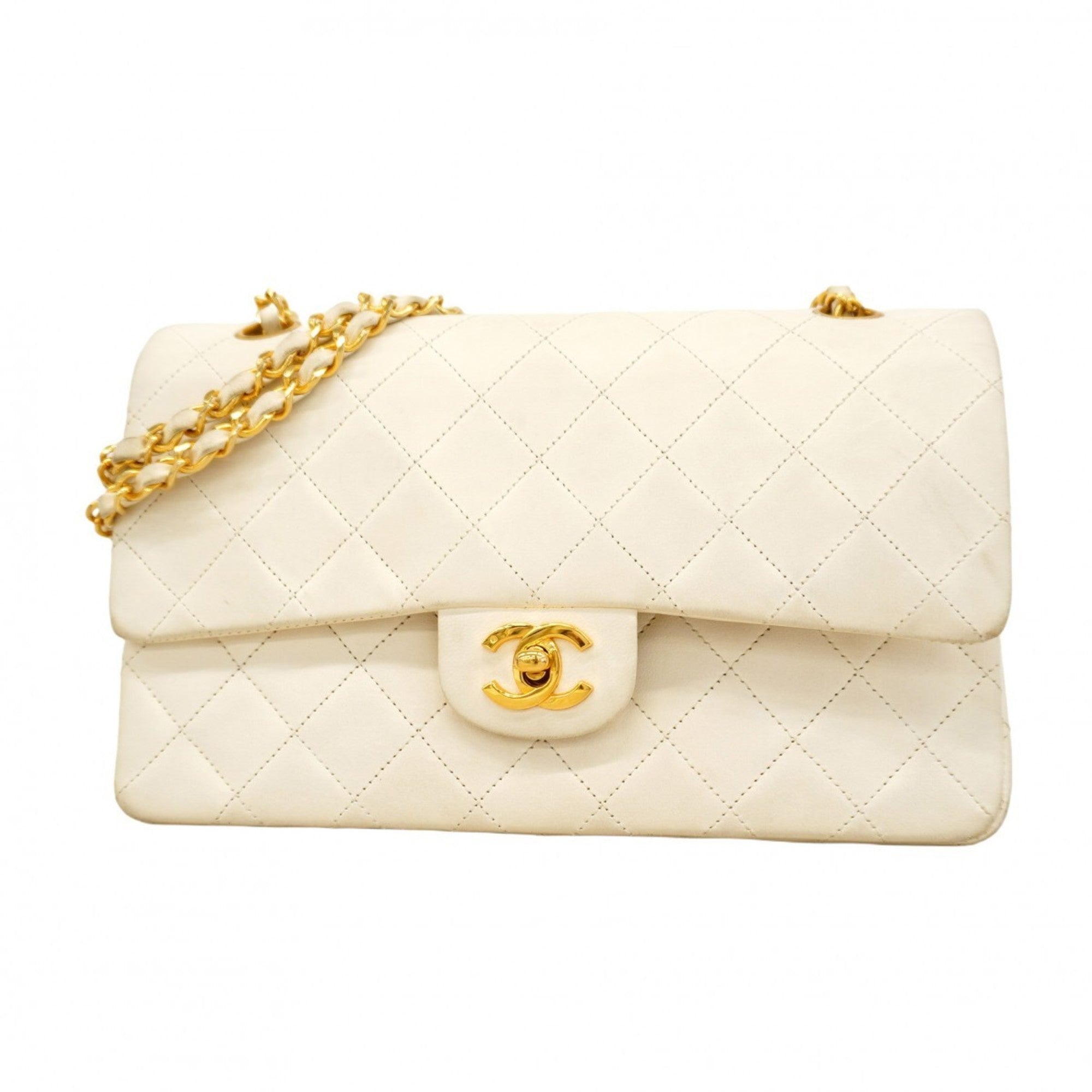 Vintage Classic Double Flap Bag Quilted Lambskin Medium