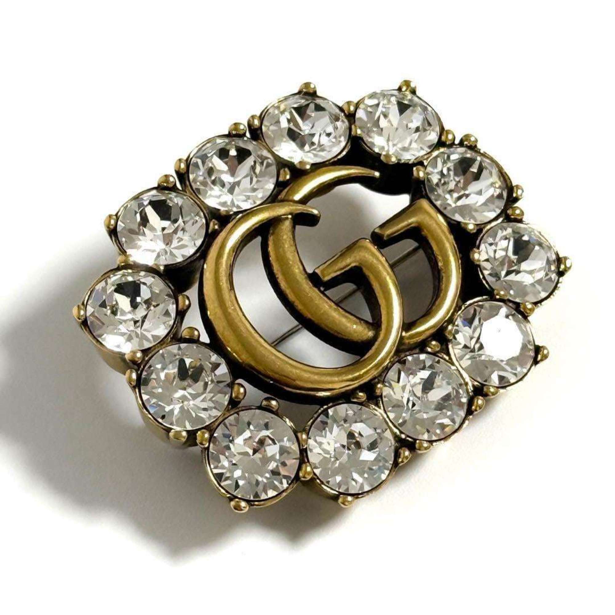 Brooch Metal and Rhinestone