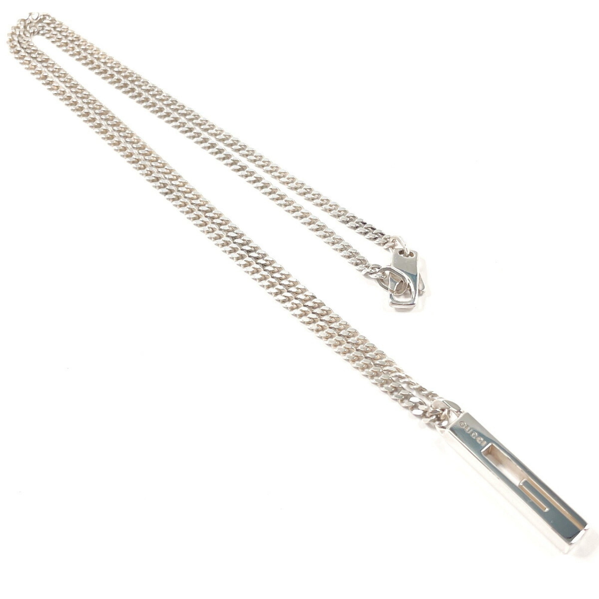 Cutout G Pendant Necklace Sterling Silver