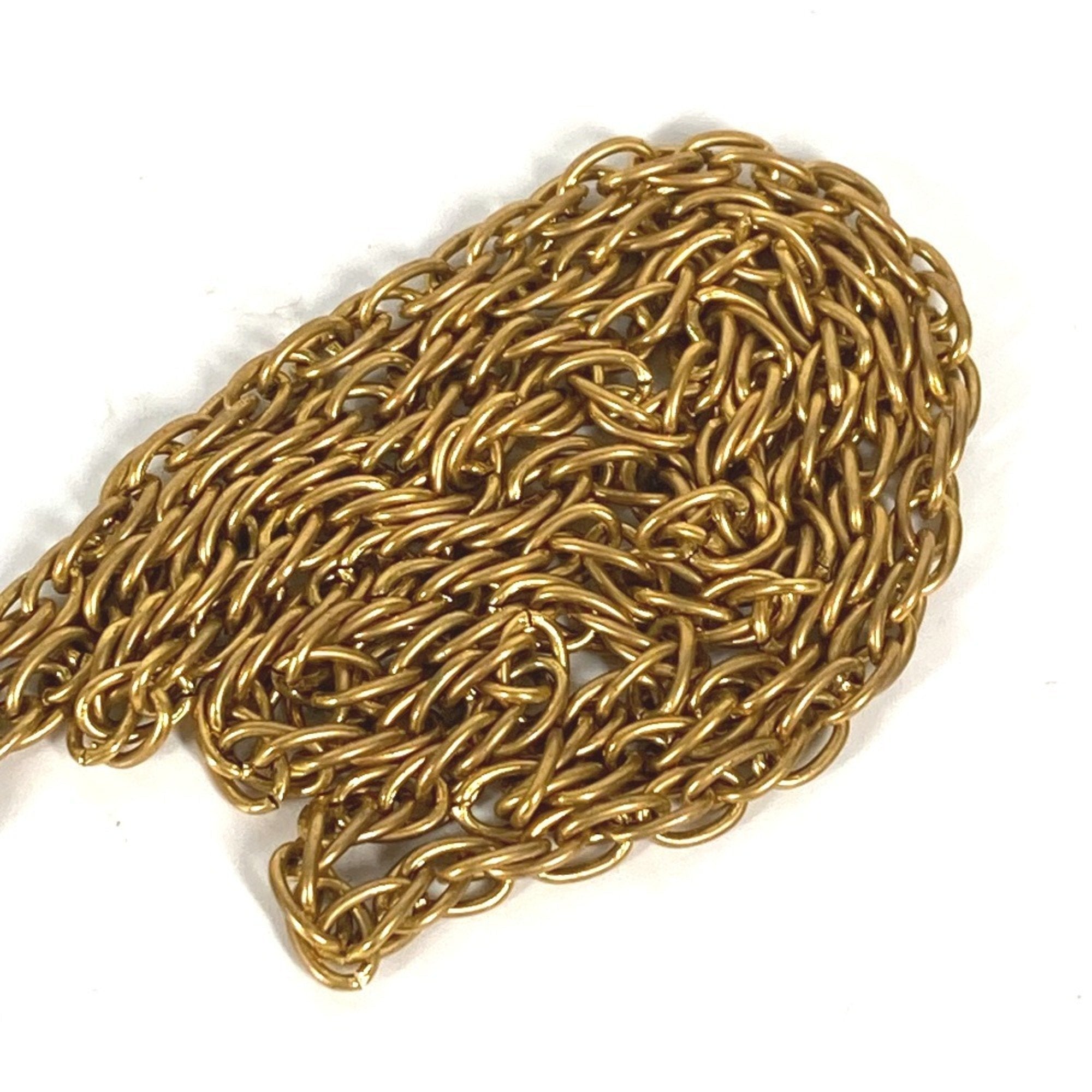 CC Logo Chain Necklace Gold-Tone Metal