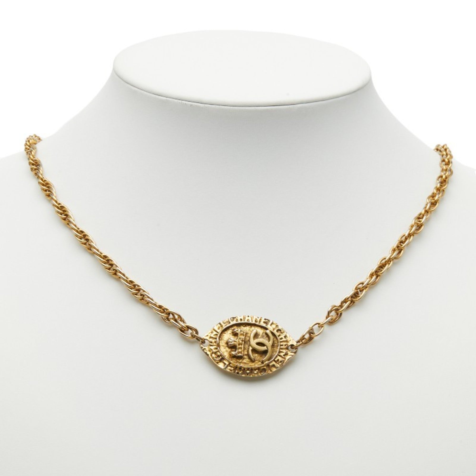 CC Logo Pendant Necklace Metal