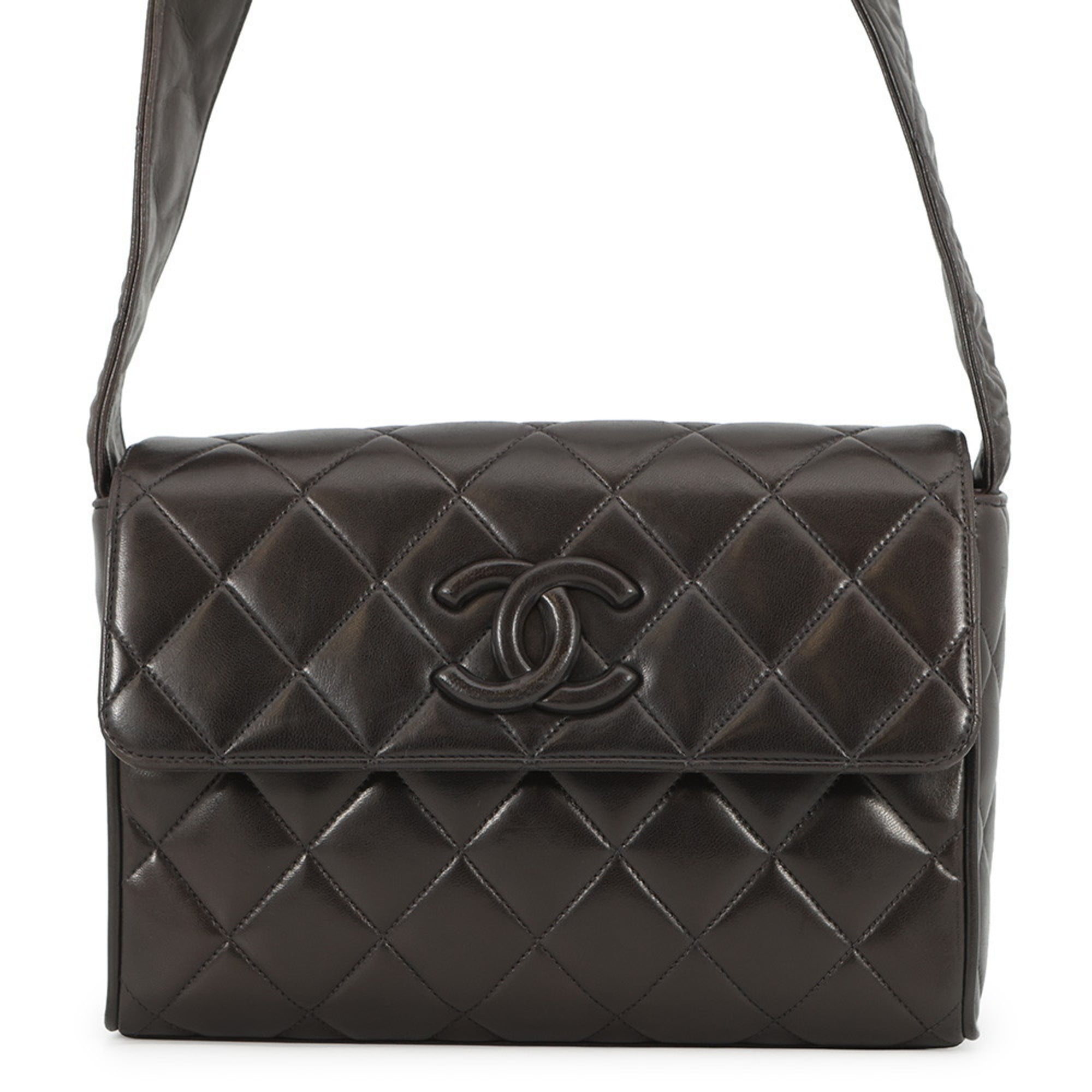 Vintage Covered CC Flap Bag Quilted Lambskin Medium