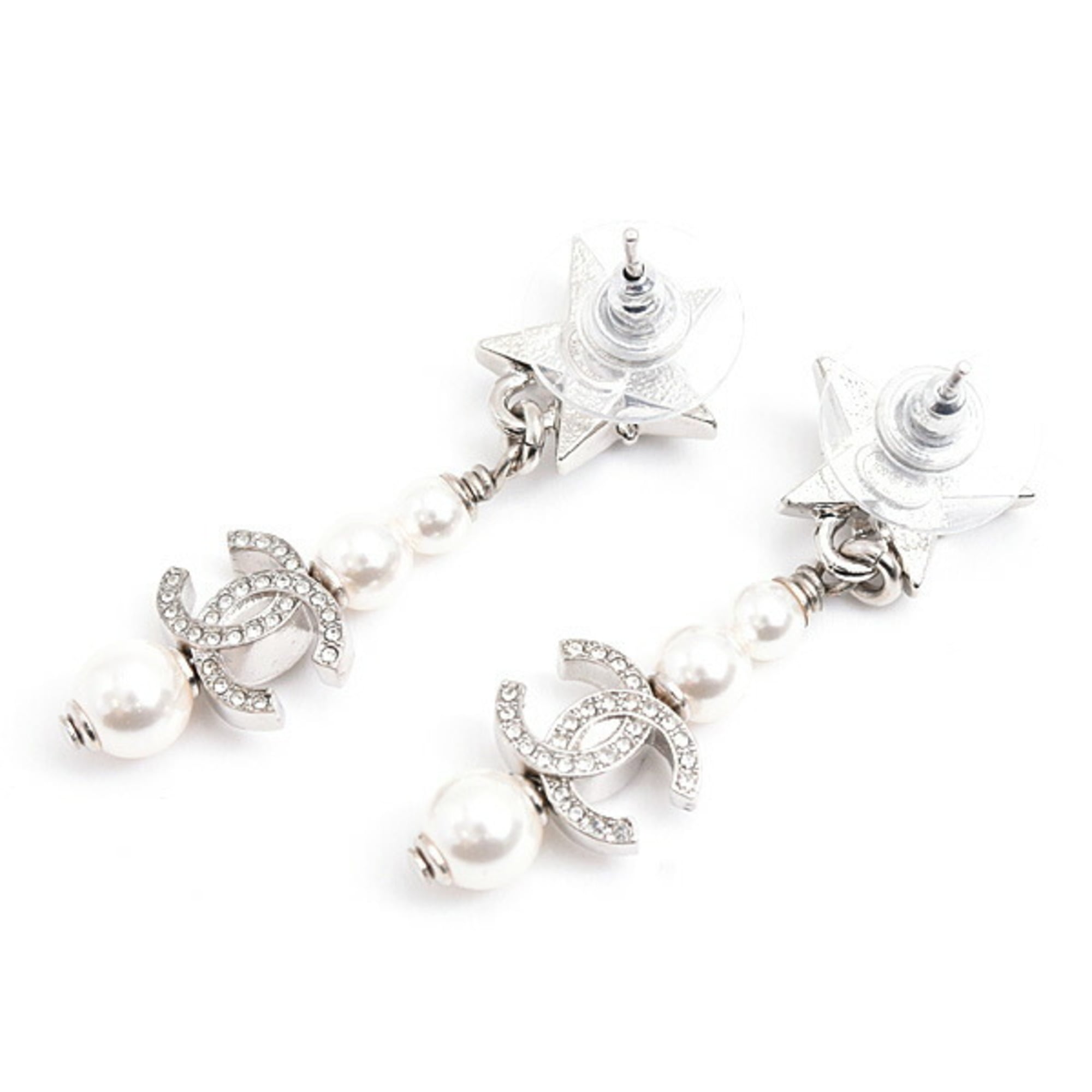 CC Logo Star Earrings Metal