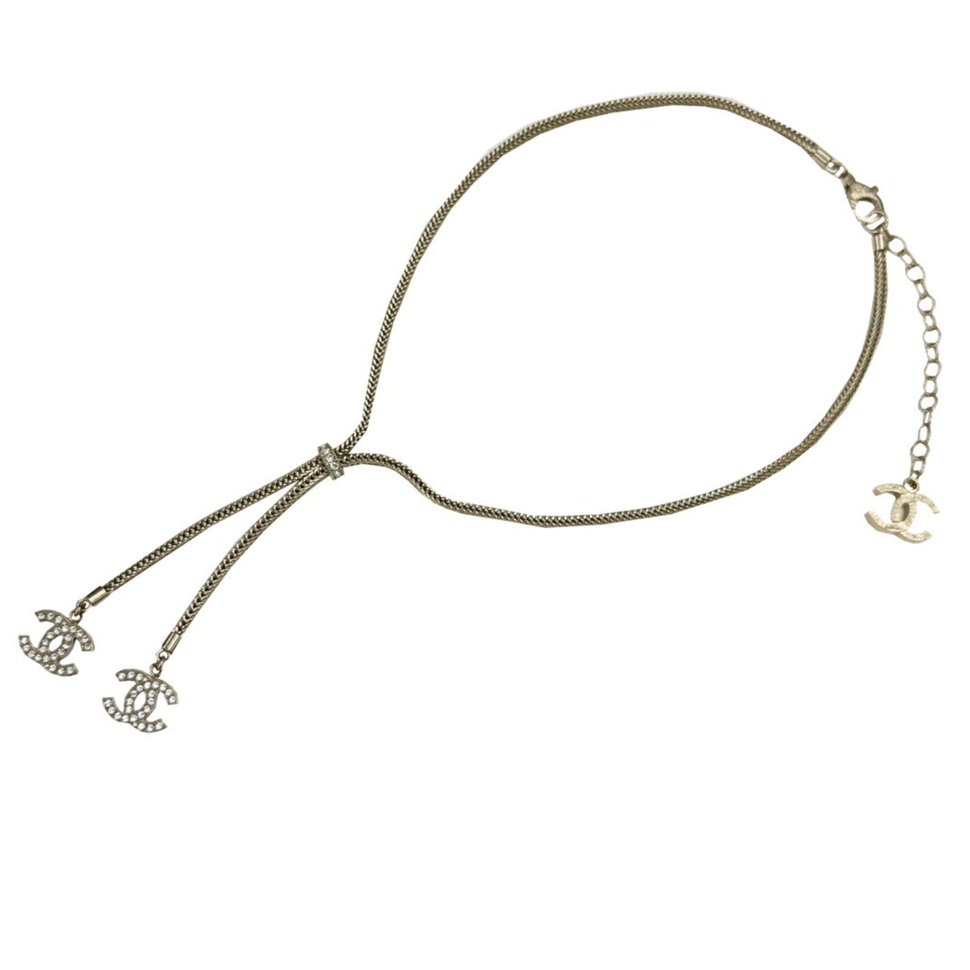 CC Logo Pendant Necklace Metal