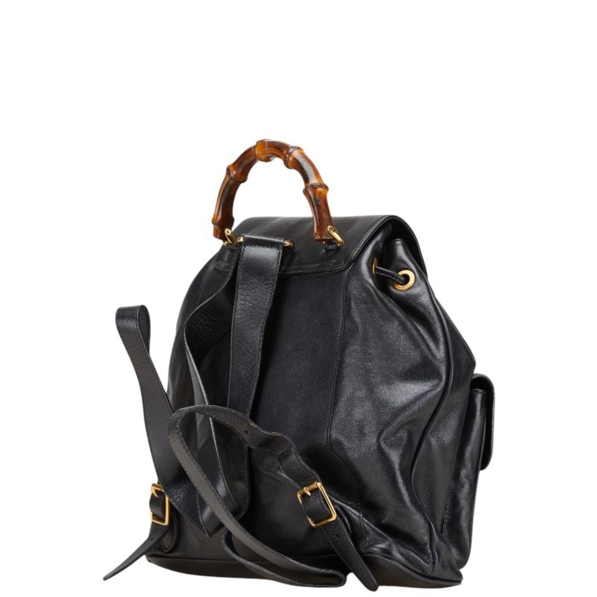 Vintage Bamboo Backpack Leather Medium