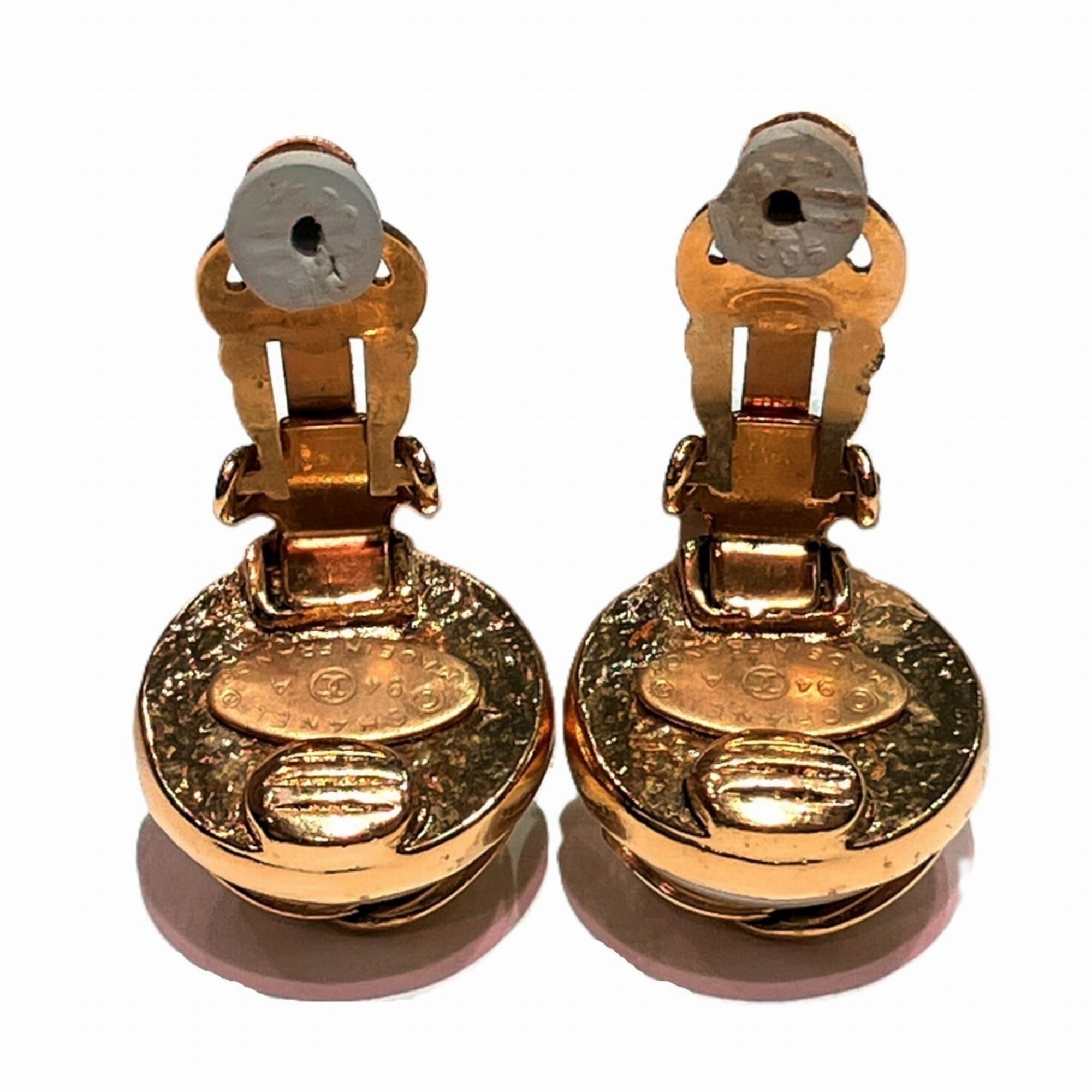 Pearl Clip-On Earrings Artificial Pearl and Metal