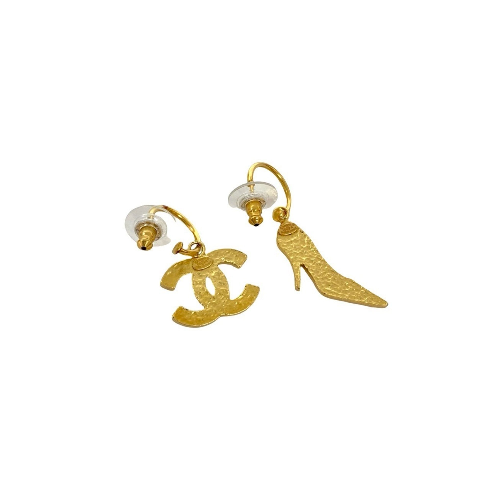 CC Logo Earrings Metal Gold-Tone Metal