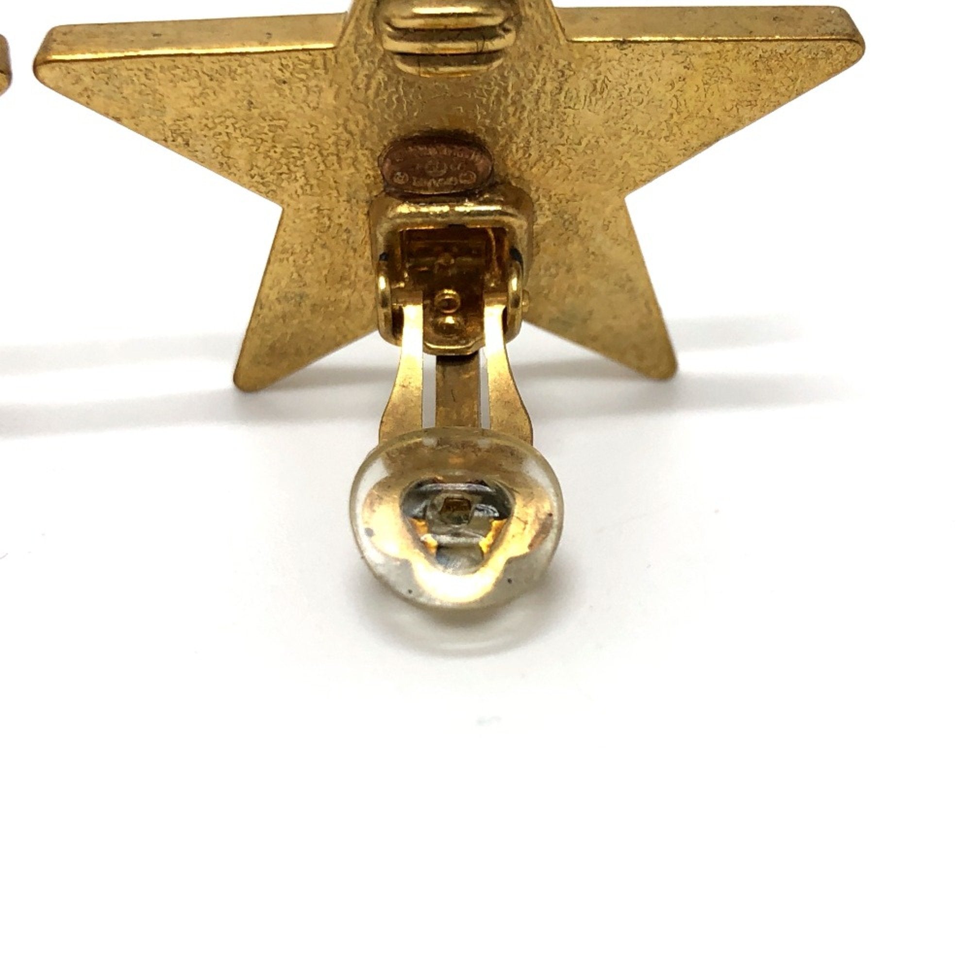 Vintage Clip-On Earrings Clip-On Gold-Tone Metal