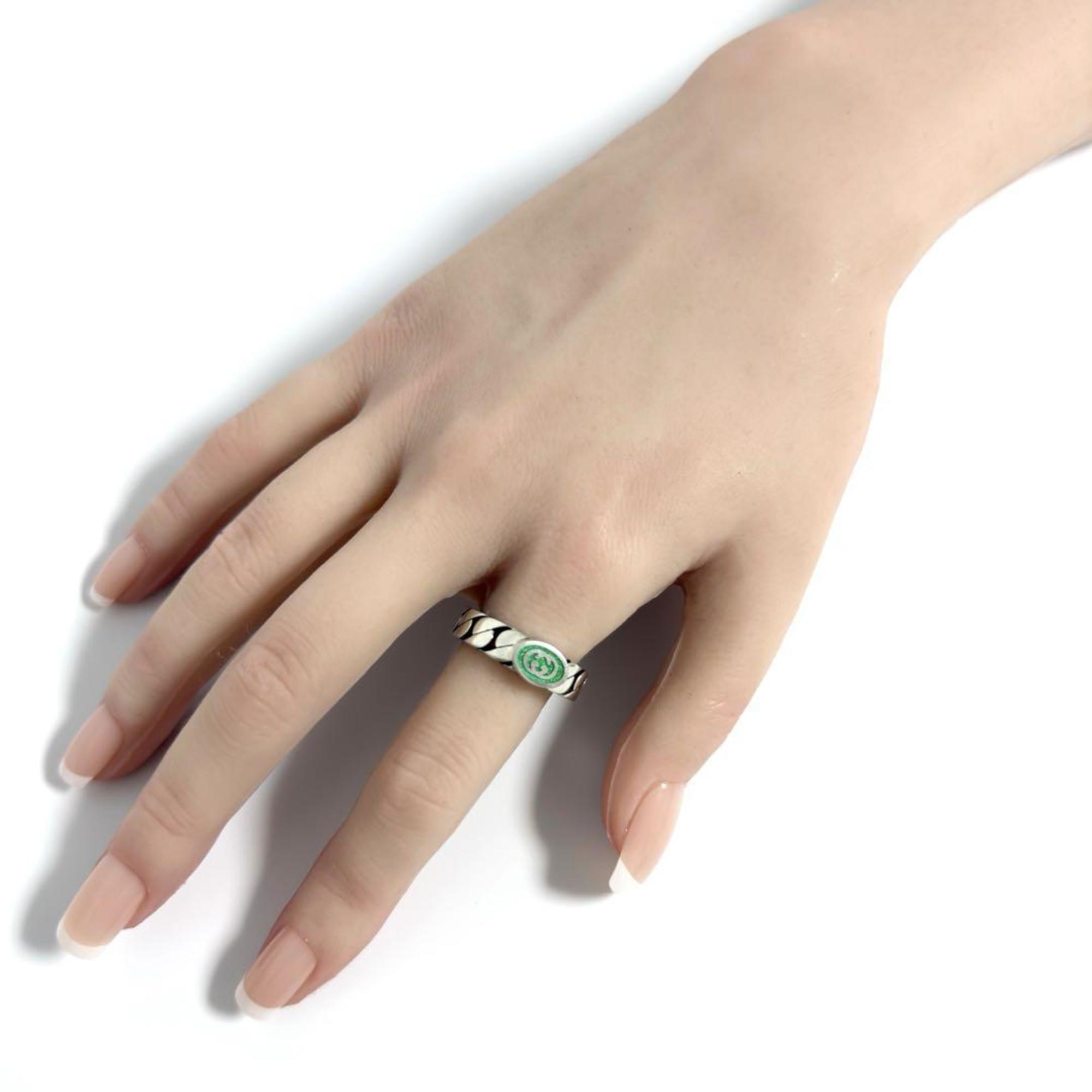 Interlocking G Band Ring Sterling Silver